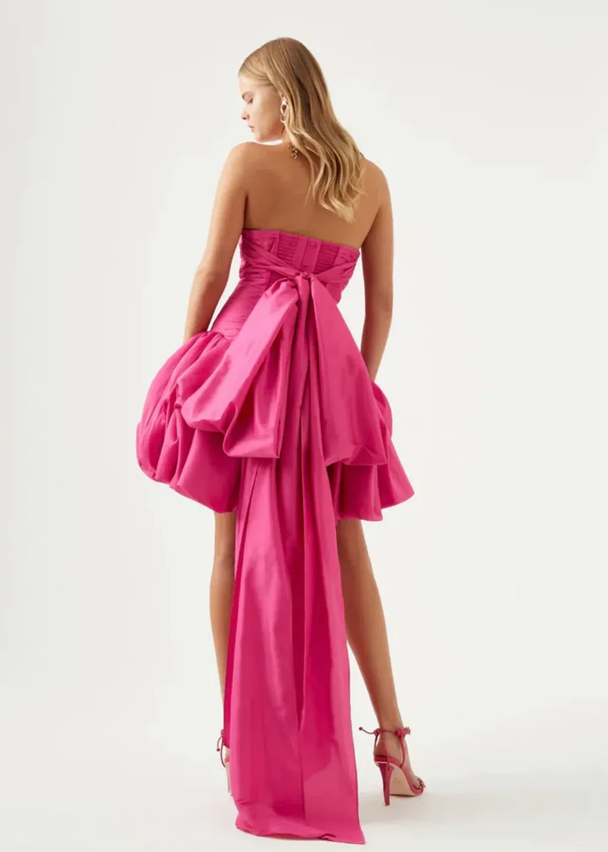 Aje Piacere Bubble Hem Mini Dress Fuschia Size 8 - Image 3