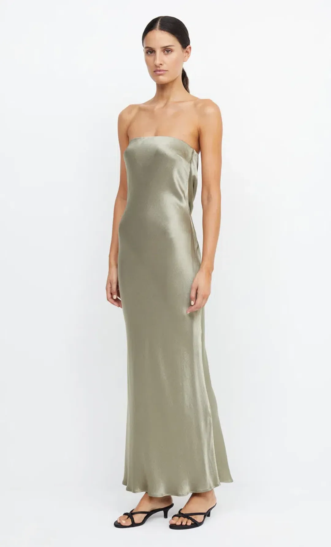 Bec & Bridge Moon Dance Strapless Maxi Sage Size 8 for rent on The Volte - main image