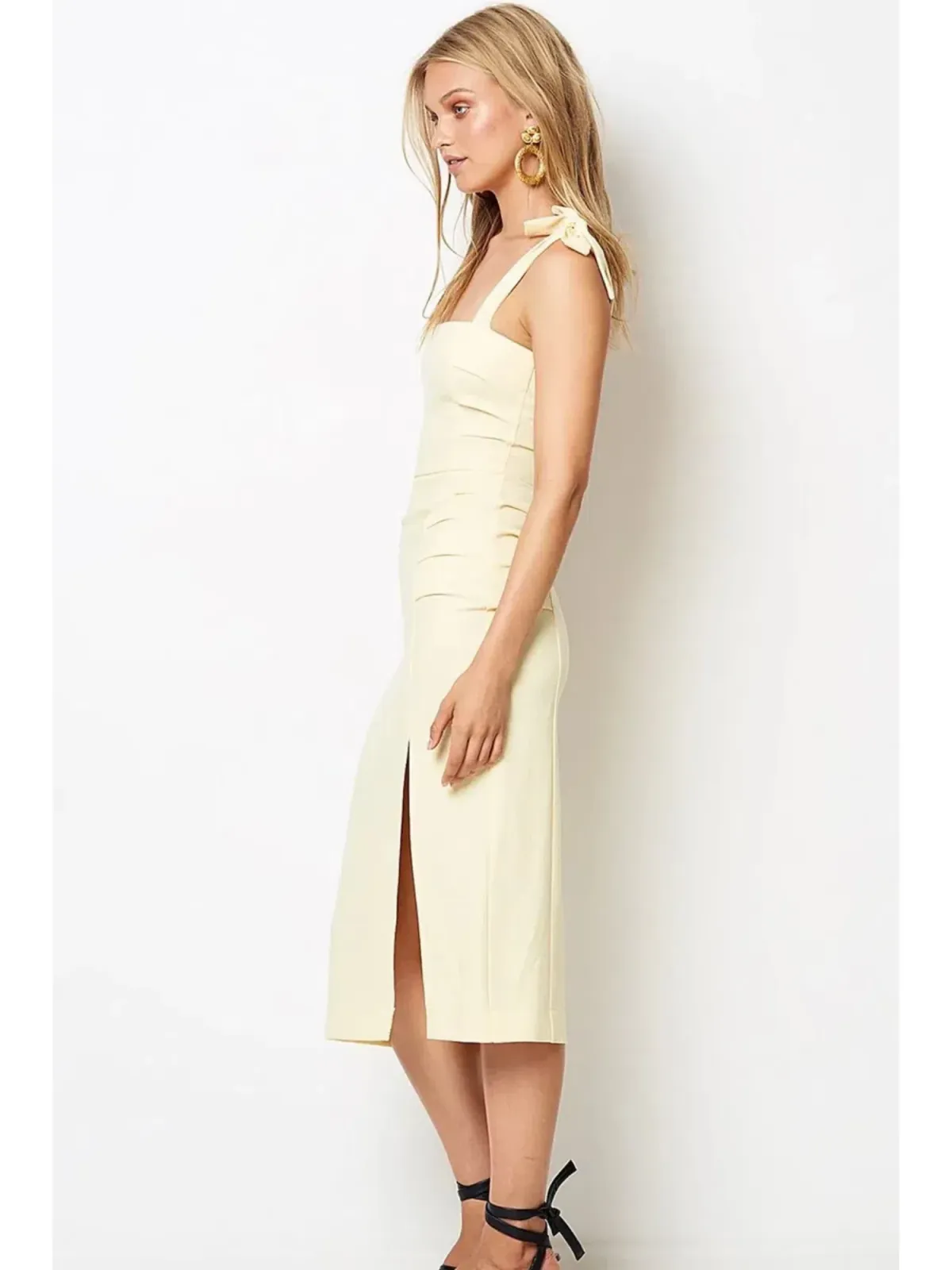 Bec & Bridge Bonita Tie Dress in Butter Size AU 6 - Image 2