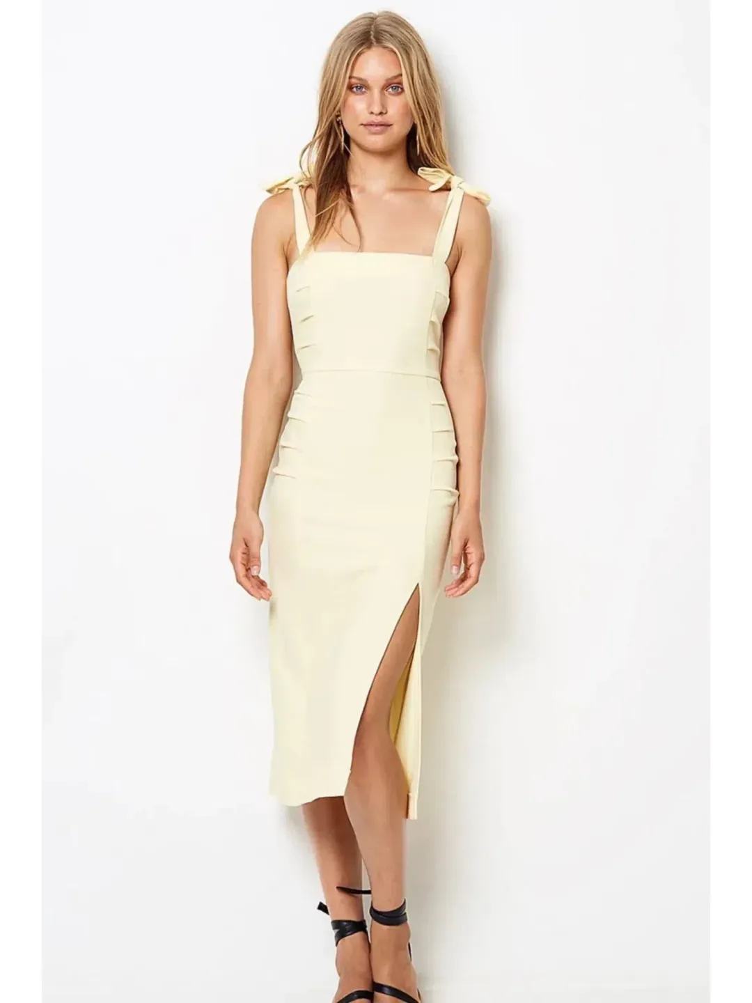 Bec & Bridge Bonita Tie Dress in Butter Size AU 6 for rent on The Volte - main image