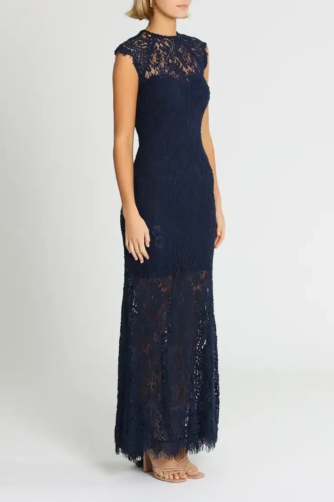Elle Zeitoune Demi Gown in Navy Size 8 for rent on The Volte - main image