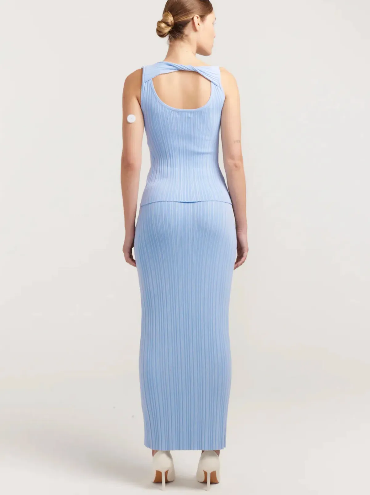 Henne Romee Knit Top & Skirt Set Blue Size 12 - Image 3