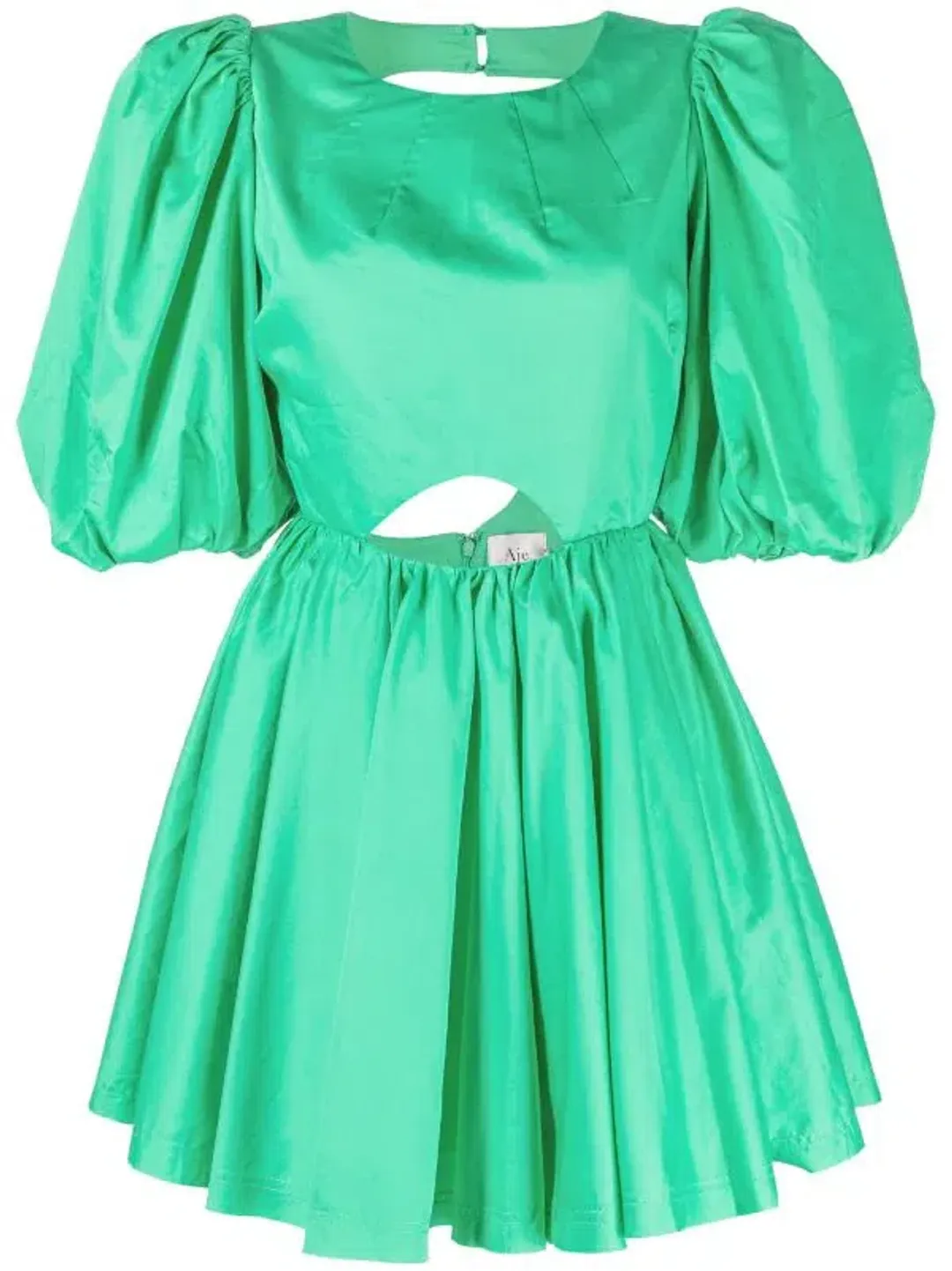 Aje Colette Cut Out Mini Dress Green Size 12 for rent on The Volte - main image