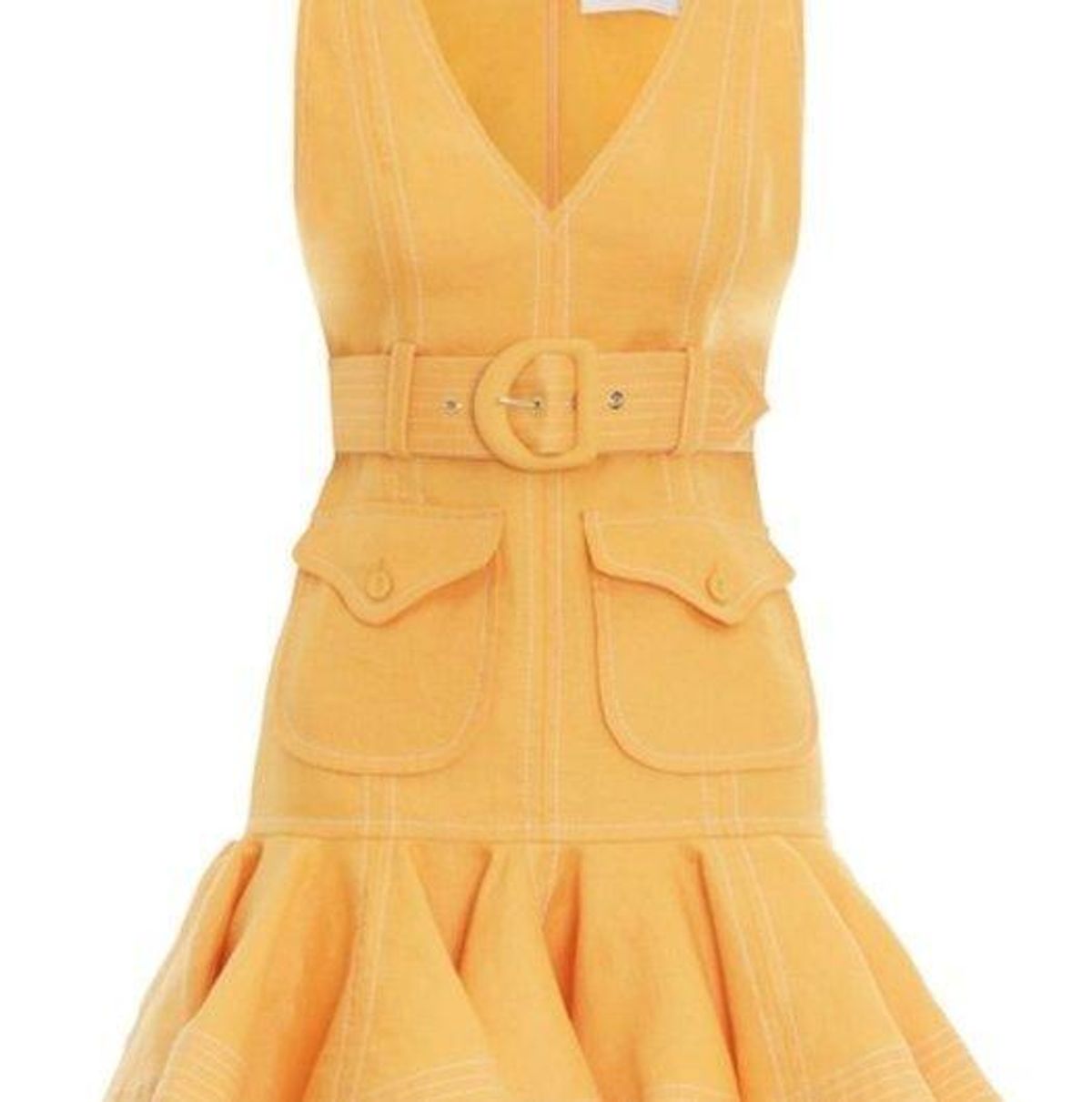 Zimmermann Super Eight Safari Mini Dress Mango Size 8/ 0 - Image 4