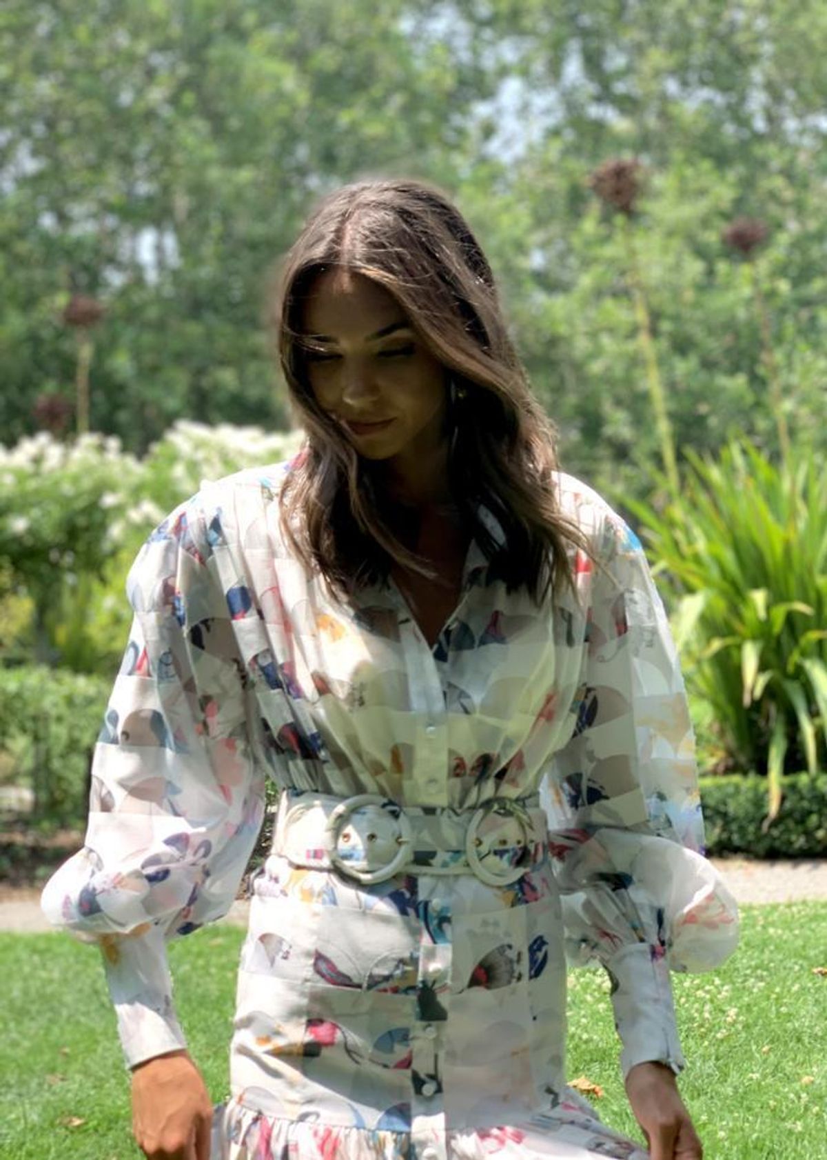 Mackenzie Mode Seeing Stars Dress Geo White Size 10 - Image 2