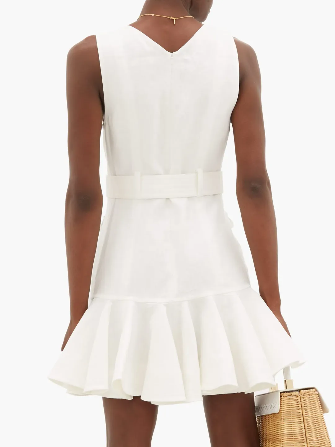 Zimmermann Super Eight Safari Mini Dress White Size 8 for rent on The Volte - main image