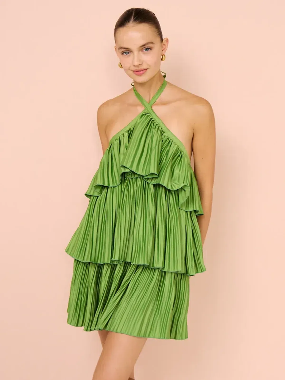 L'Idee Danse Mini Dress In Fern Size 10  - Image 3