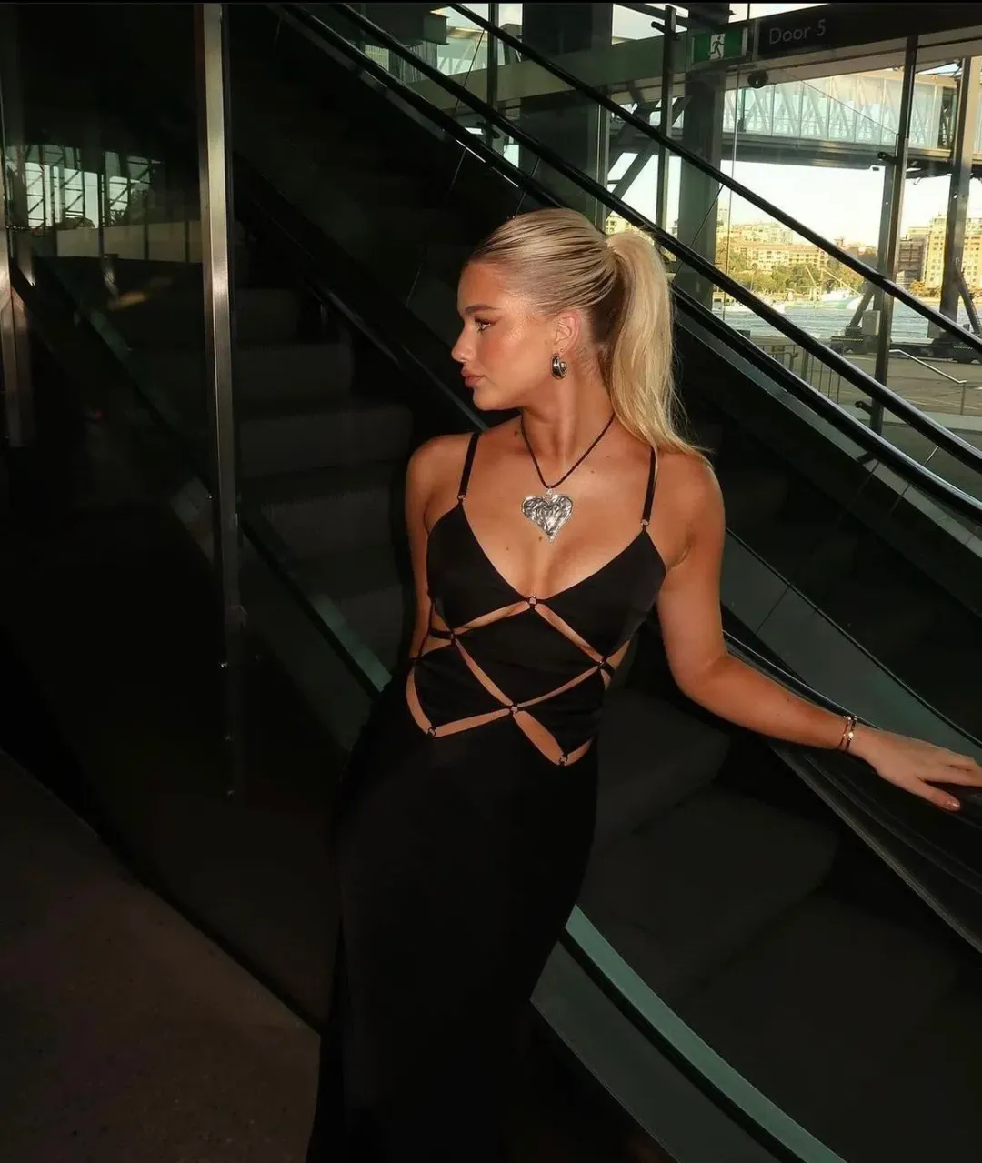 Bec & Bridge Diamond Days Strap Maxi Dress Black Size S / AU 8 for rent on The Volte - main image