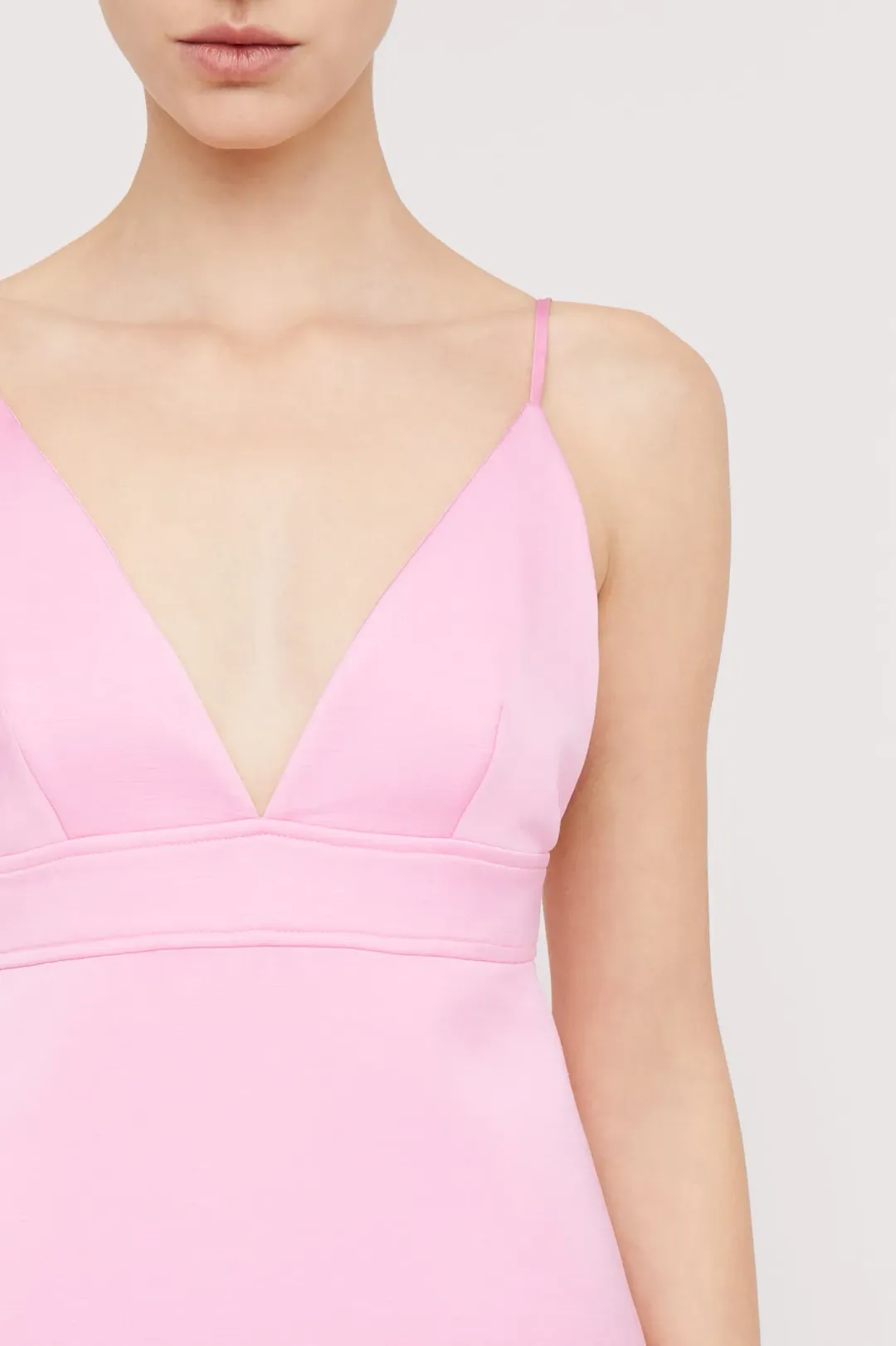 Scanlan Theodore Satin Shoestring Dress Pink Size 10 for rent on The Volte - main image