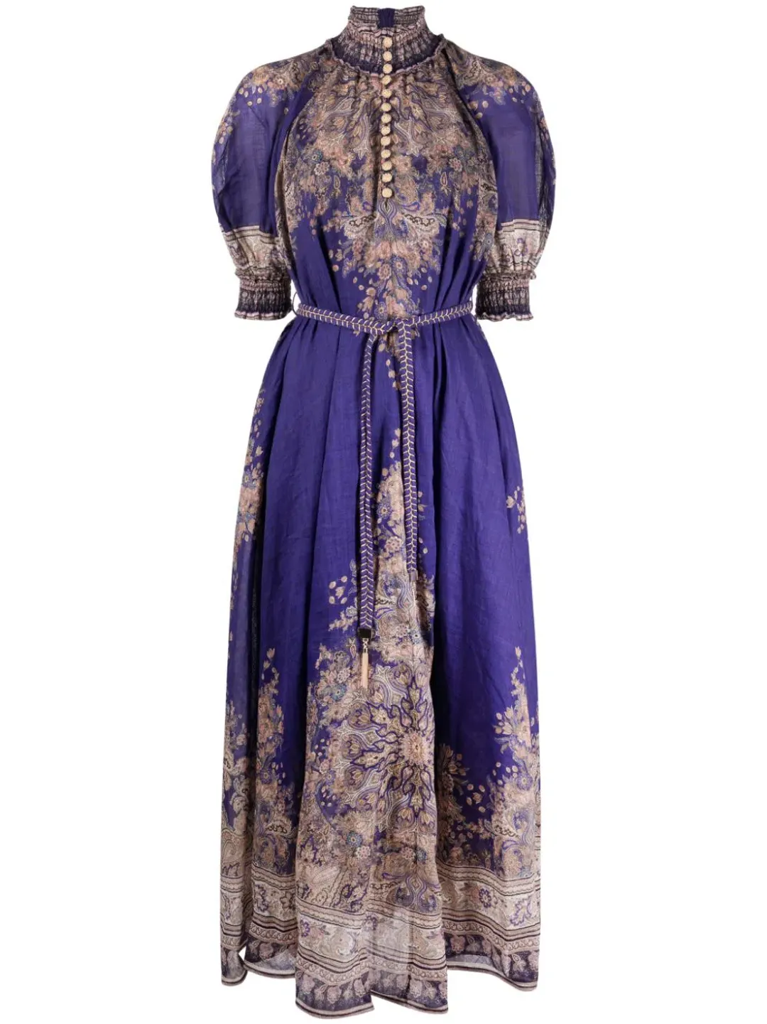 Zimmermann Anneke Swing Maxi Dress in Indigo Paisley Size 3/AU 14 for rent on The Volte - main image
