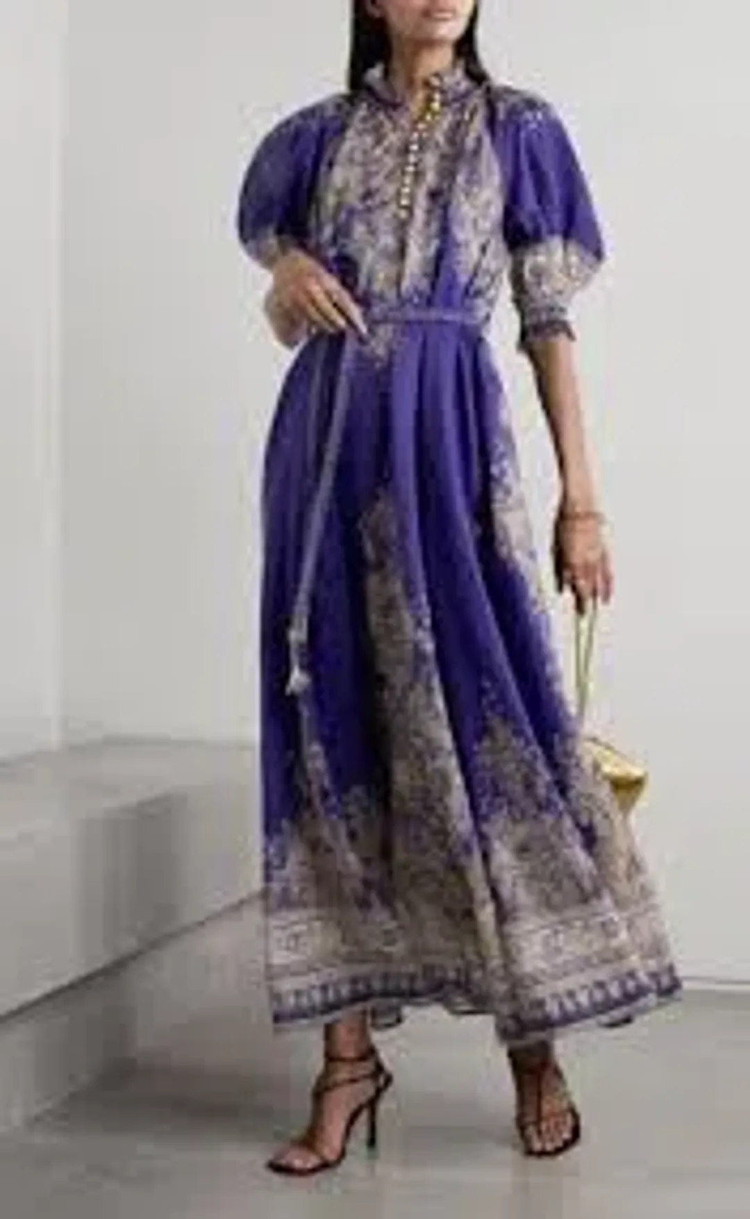 Zimmermann Anneke Swing Maxi Dress in Indigo Paisley Size 3/AU 14 for rent on The Volte - main image