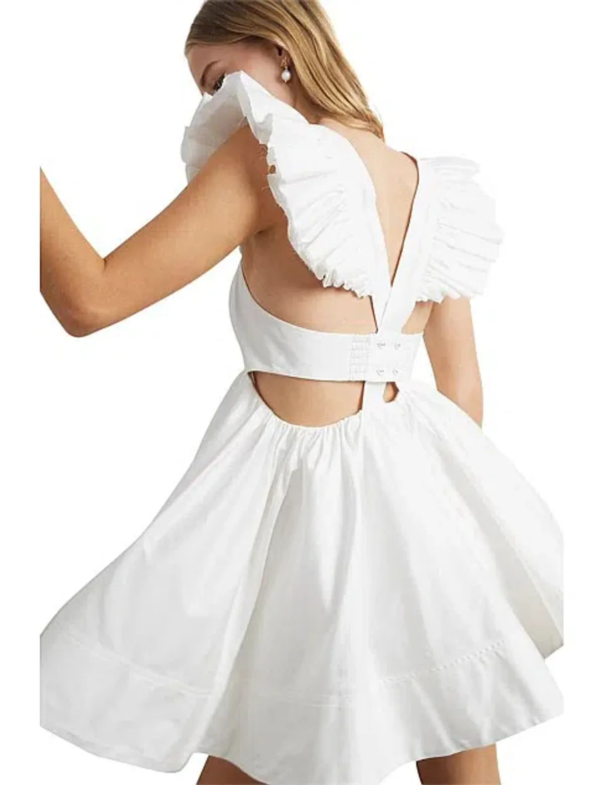 AJE Midsummer Mini Dress Ivory Size 12 - Image 3