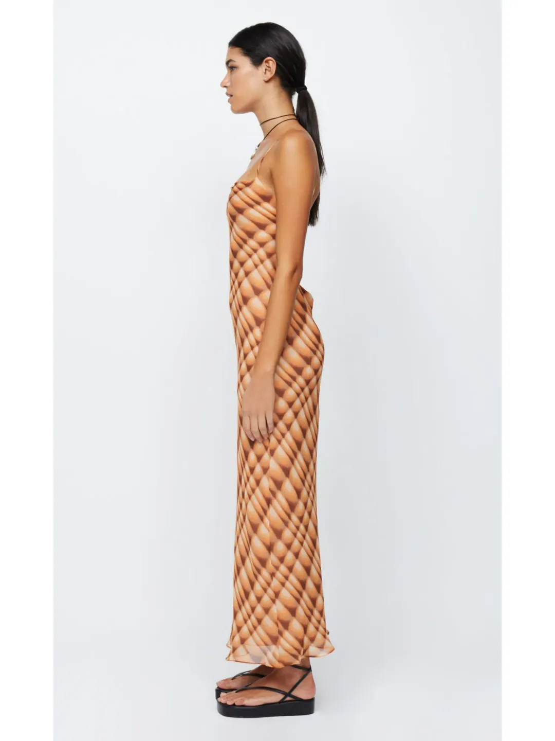 Bec & Bridge Soleil Slip Maxi Dress Golden Hour Check Size AU 8  for rent on The Volte - main image