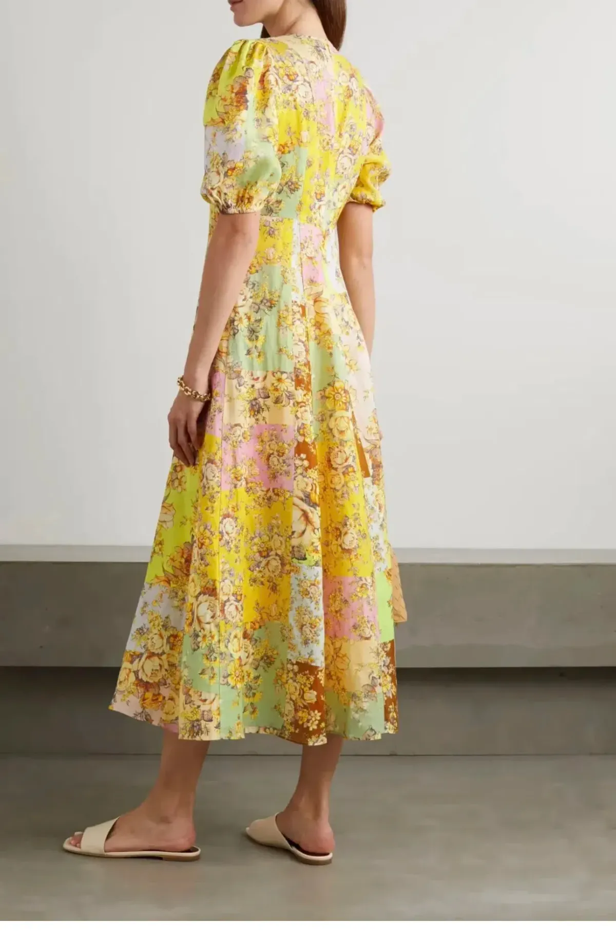 Alemais Matilde Midi Dress Multi Floral Size 6 - Image 3