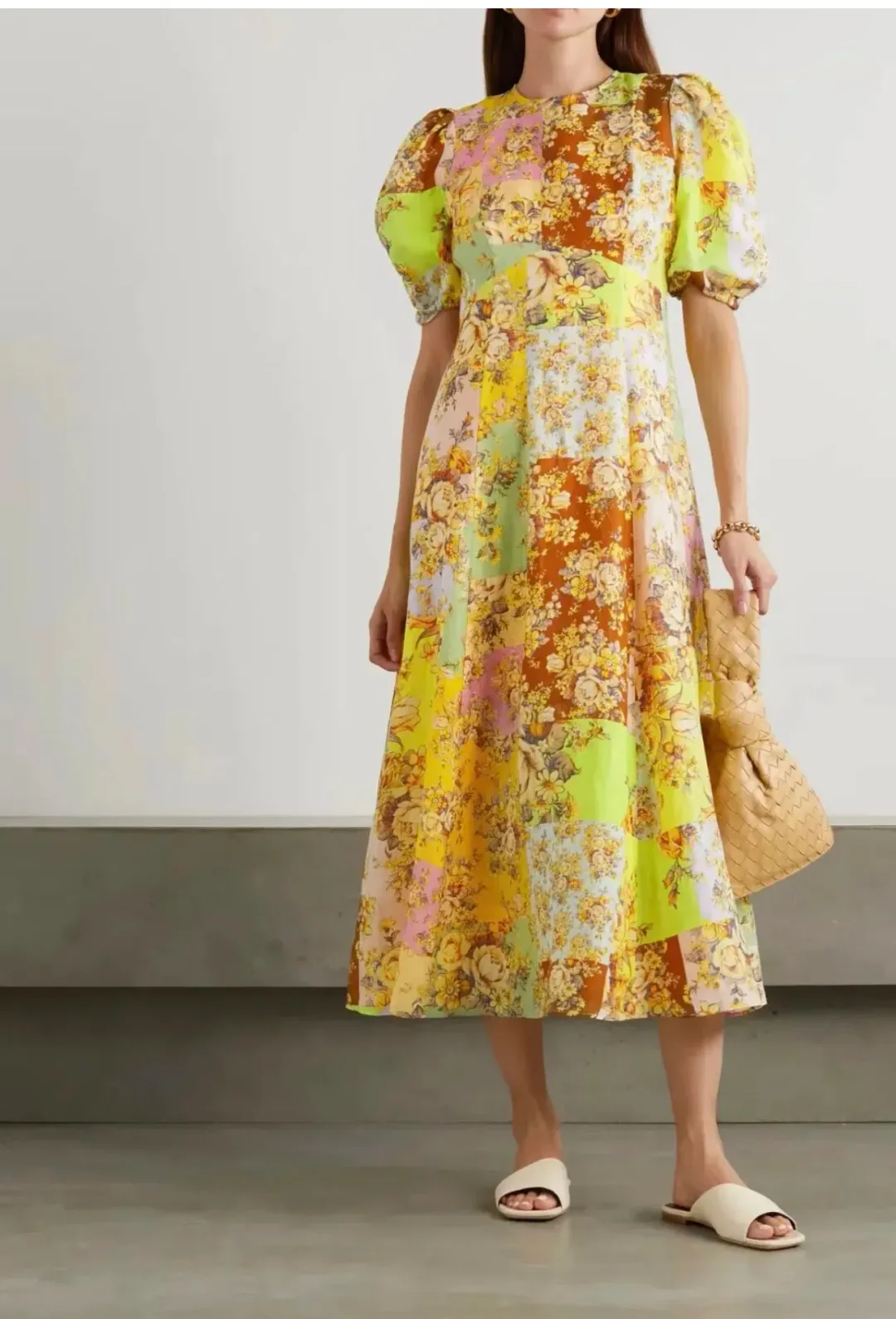 Alemais Matilde Midi Dress Multi Floral Size 6 for rent on The Volte - main image