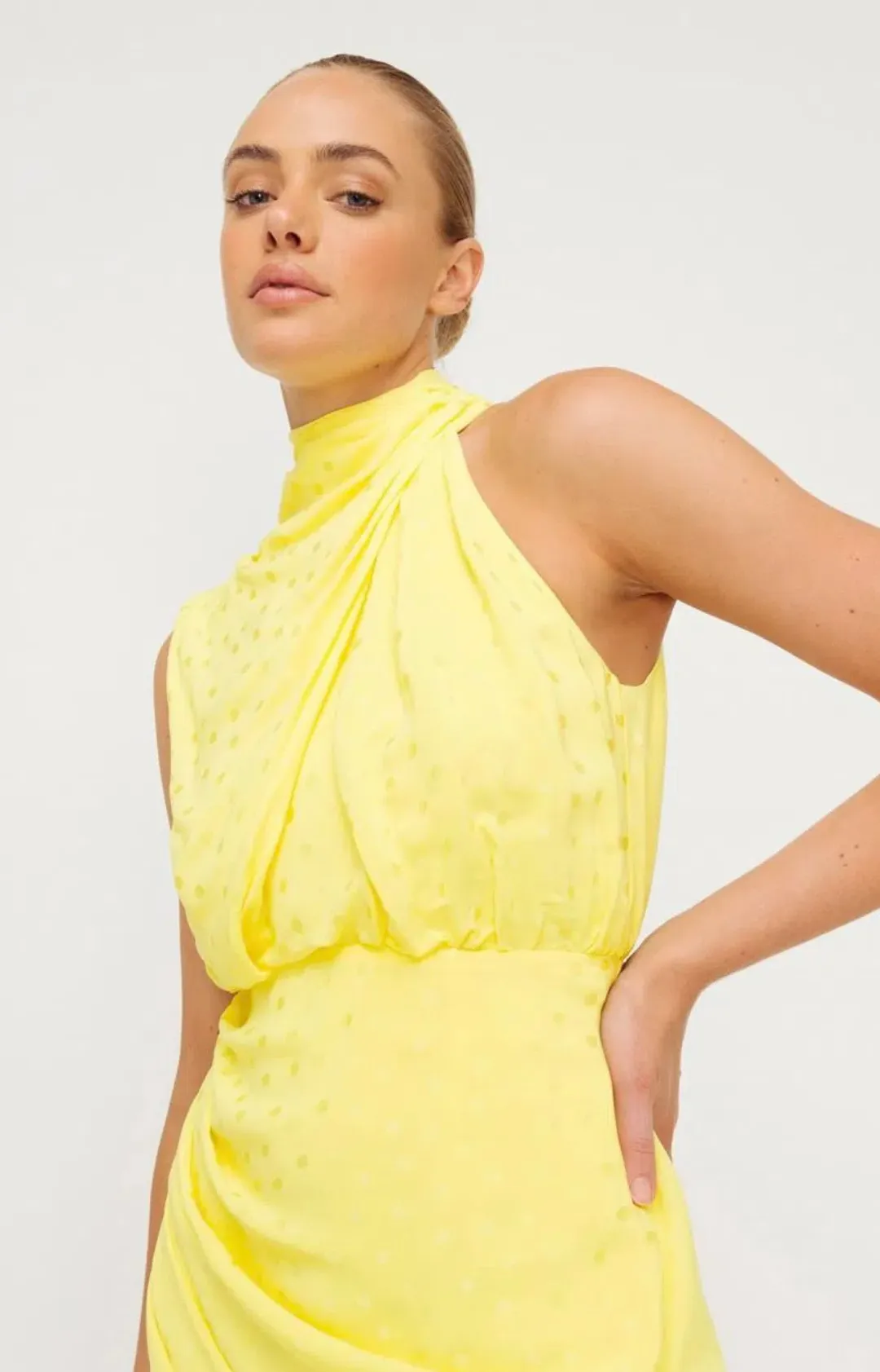 Sheike Gracie Mini Dress Yellow Size 16  for rent on The Volte - main image