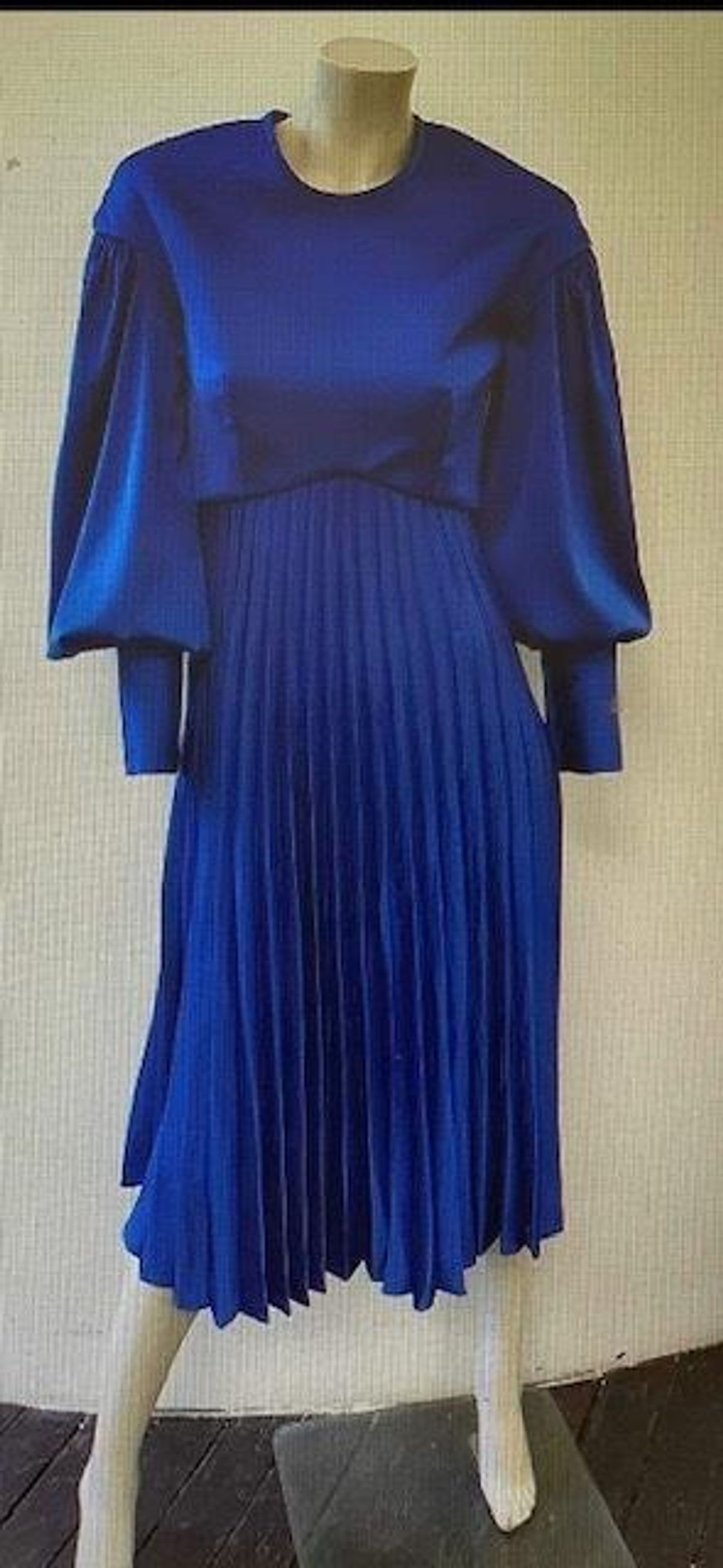 Nicola Finnetti  Evelyn Midi Blue Dress Size 8 - Image 3