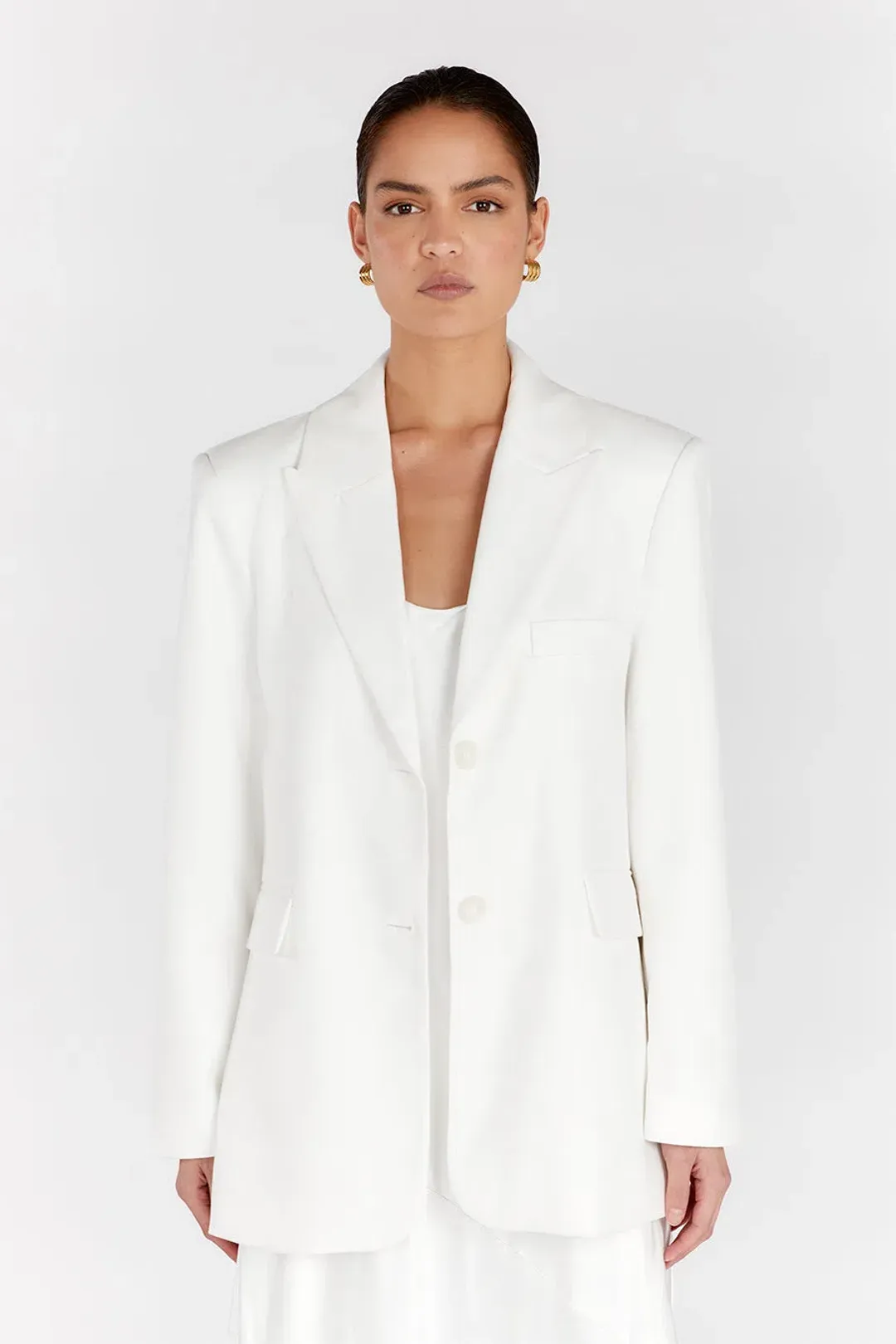 Dissh Harley Boyfriend Two-Piece Suit White Size 8 for rent on The Volte - main image