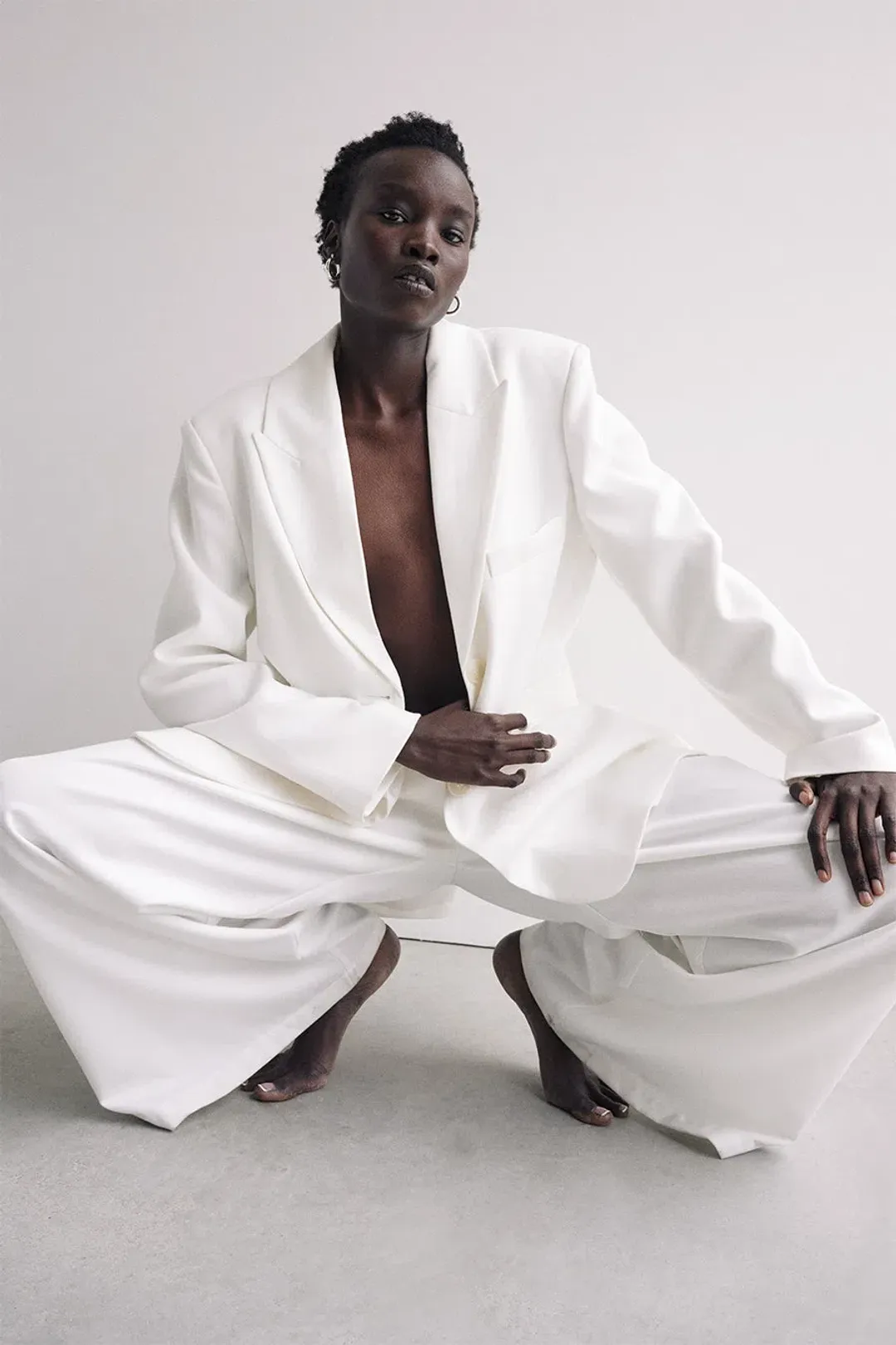 Dissh Harley Boyfriend Two-Piece Suit White Size 8 for rent on The Volte - main image