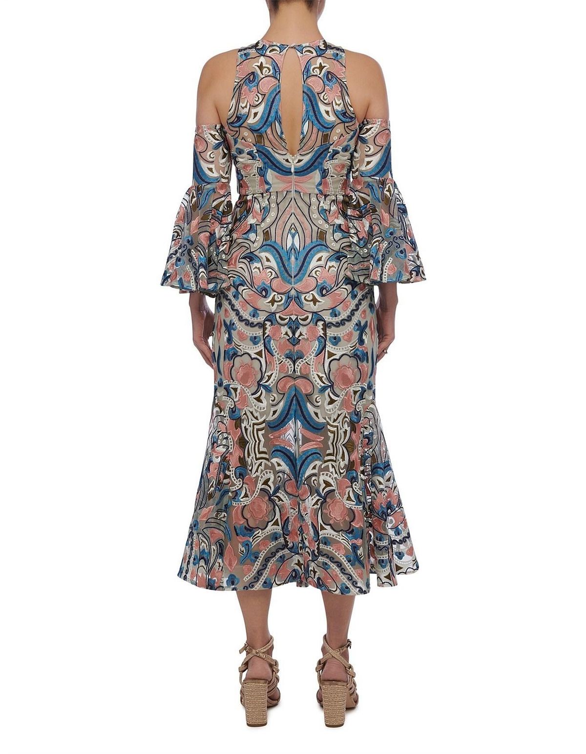 Thurley Carnival Cut Out Midi Dress Size 8 - Image 4