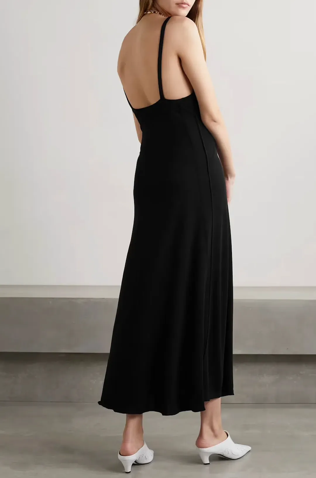 Khaite Francine Stretch Jersey Dress Black Size 6 for rent on The Volte - main image