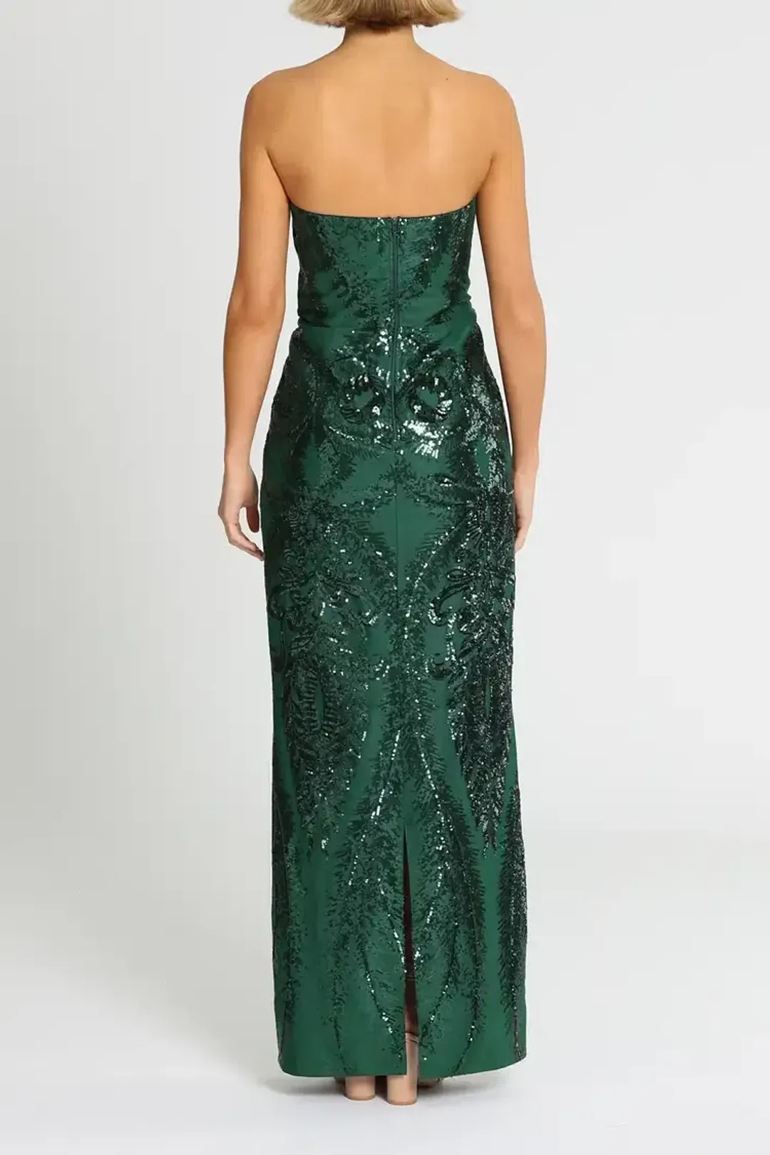 Elle Zeitoune Austin Gown Forest Green Size 12 for rent on The Volte - main image