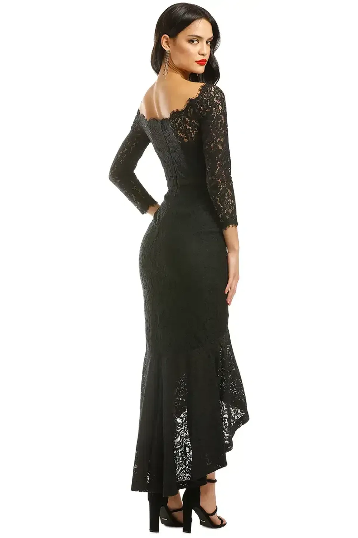 George Sofia Mermaid Hem Gown in Black Size 8 - Image 2
