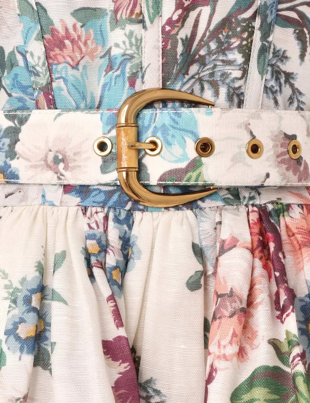 Zimmermann The Matchmaker Midi Dress in Ivory Barkcloth Print Size 1/Au 10  for rent on The Volte - main image