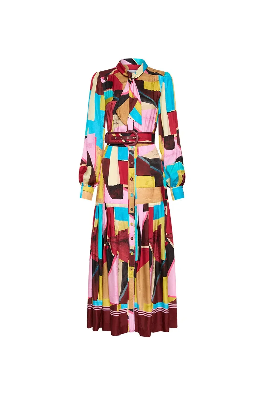 Rebecca Vallance Bastille Button Midi Dress Multi Size 12 for rent on The Volte - main image