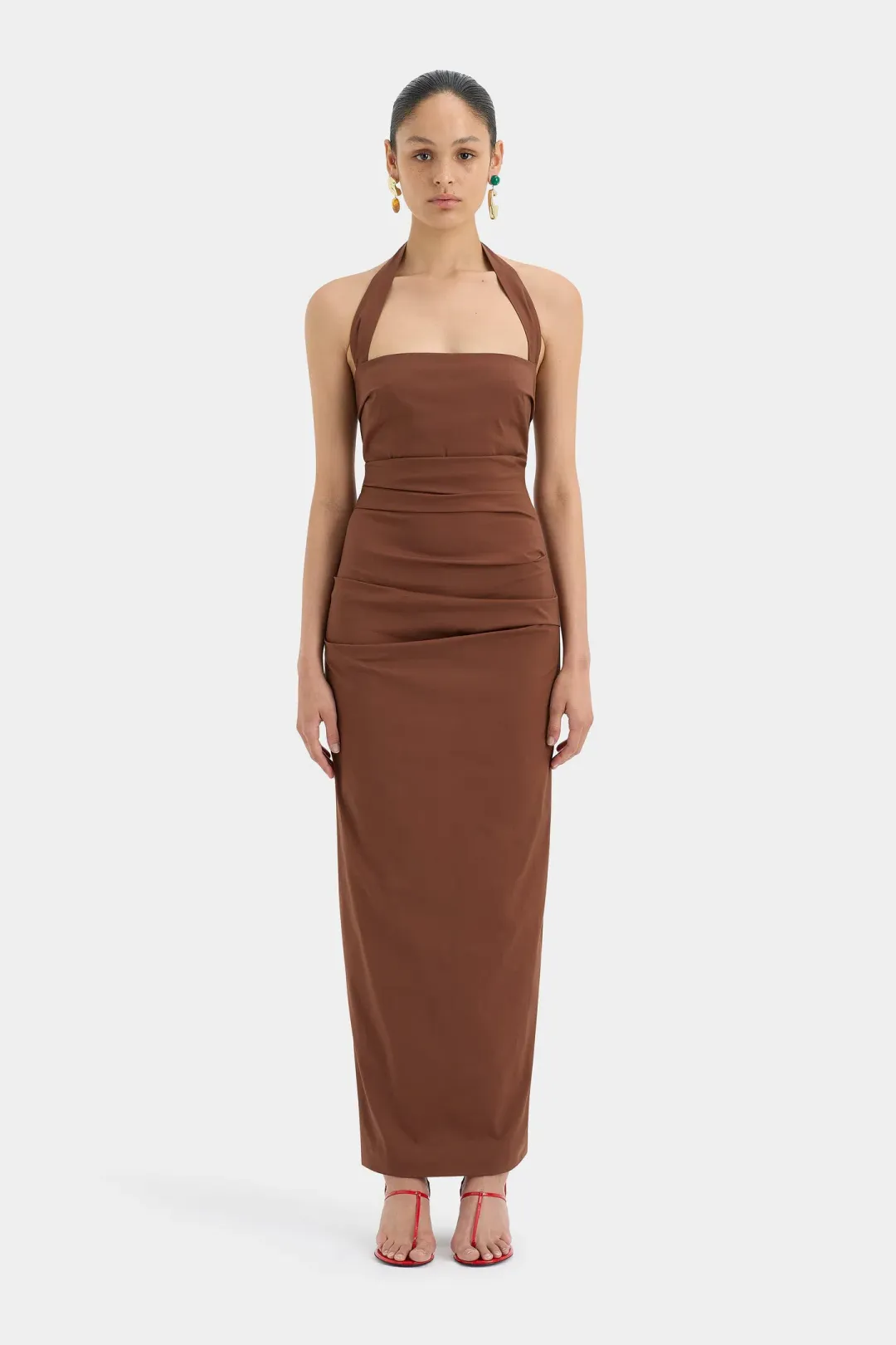 Sir The Label Nikki Gown in Brown Size 2 / AU 10 for rent on The Volte - main image