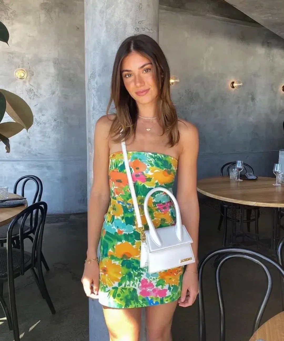 With Jean Lala Mini Dress in Splice Floral Size XS / AU 6  for rent on The Volte - main image