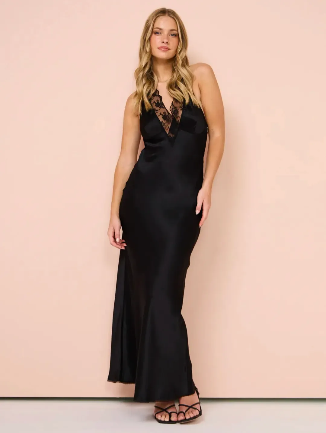 Sir The Label Aries Halter Gown In Black Size 2 / AU 10 for rent on The Volte - main image