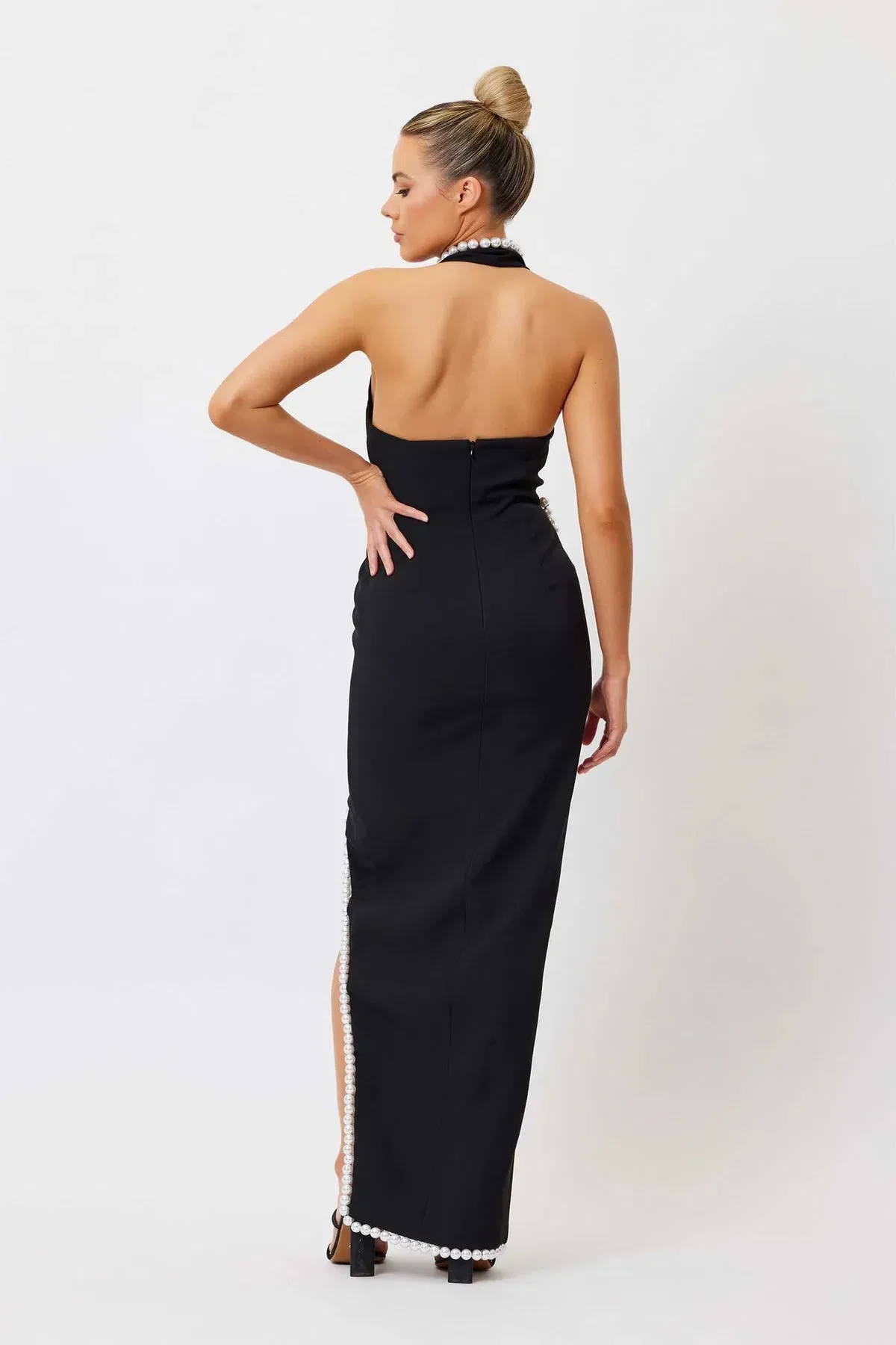 Bianca & Bridgett Laura Pearl Dress Black Size 6 - Image 2