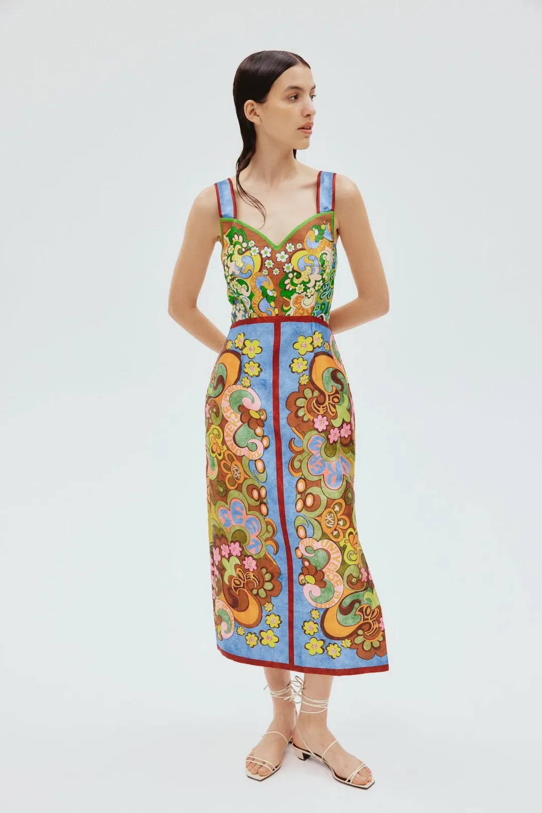 Alemais Dreamer Corset Midi Dress Multi Size 8 for rent on The Volte - main image