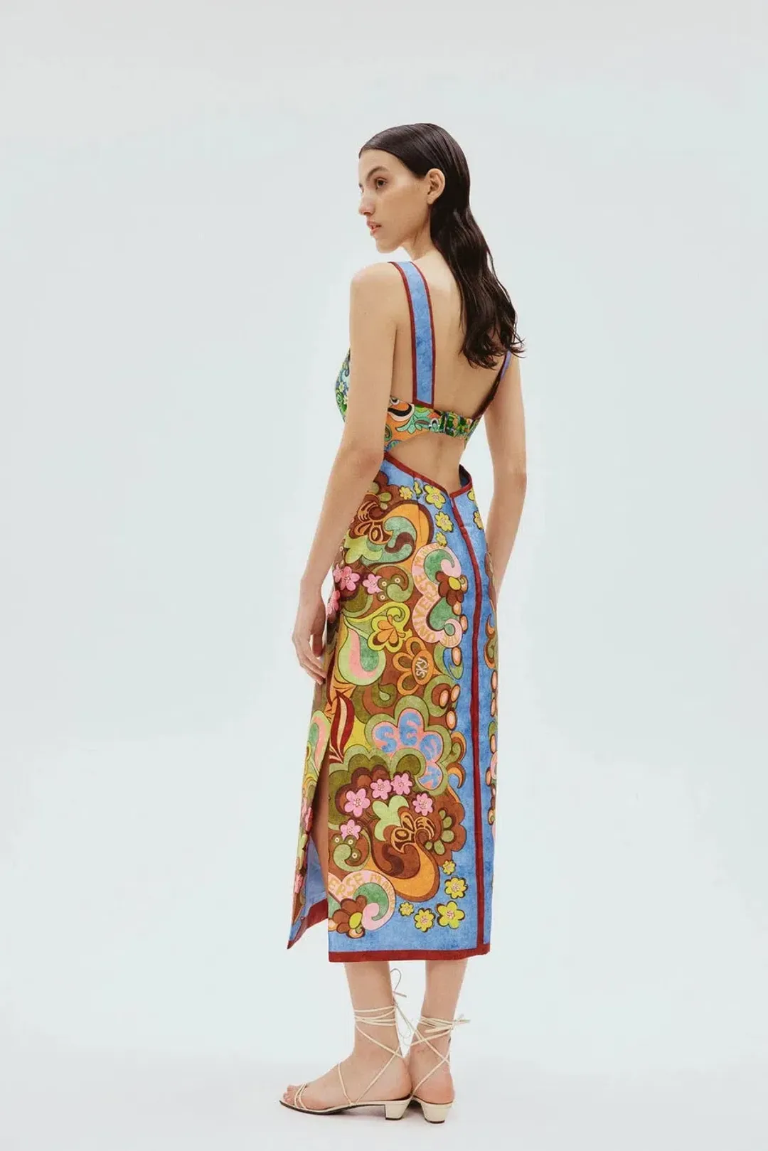 Alemais Dreamer Corset Midi Dress Multi Size 8 for rent on The Volte - main image