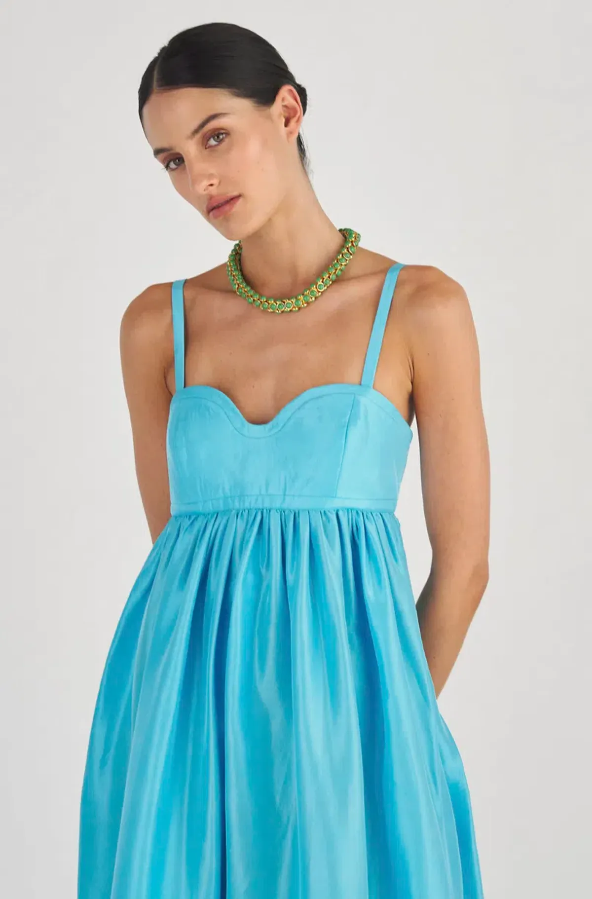 The Oroton Bodice Detail Gown Blue Size 16 - Image 3