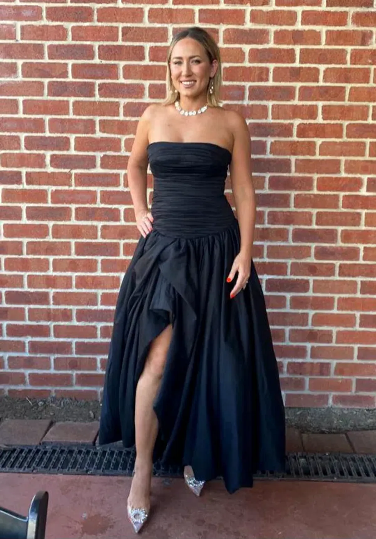 Aje Violetta Bubble Hem Maxi Dress Black Size 10 - Image 4