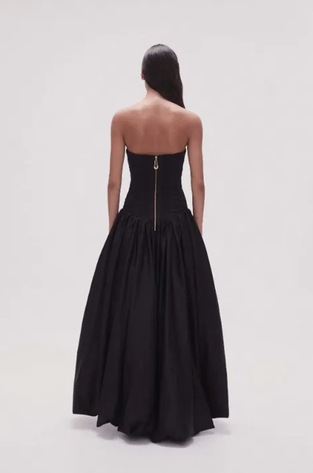 Aje Violetta Bubble Hem Maxi Dress Black Size 10 for rent on The Volte - main image