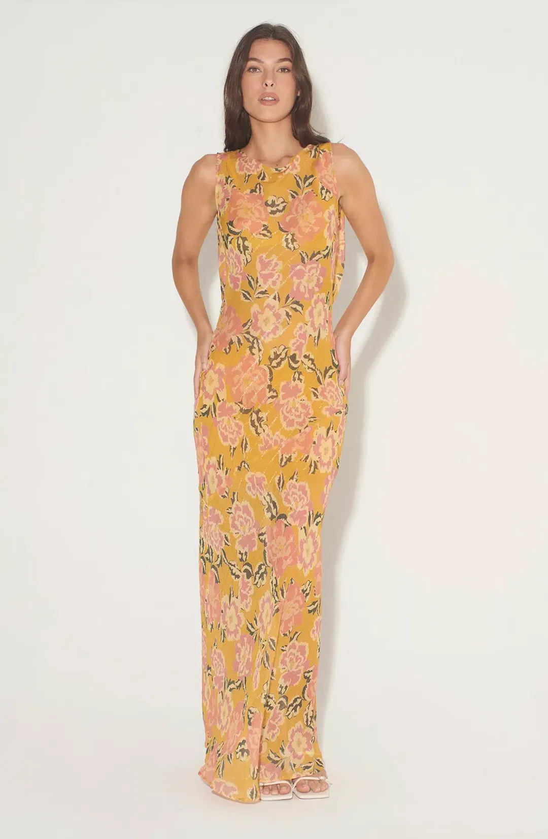 Hansen & Gretel Emmery Maxi Dress Honey Floral Size L / AU 12 for rent on The Volte - main image