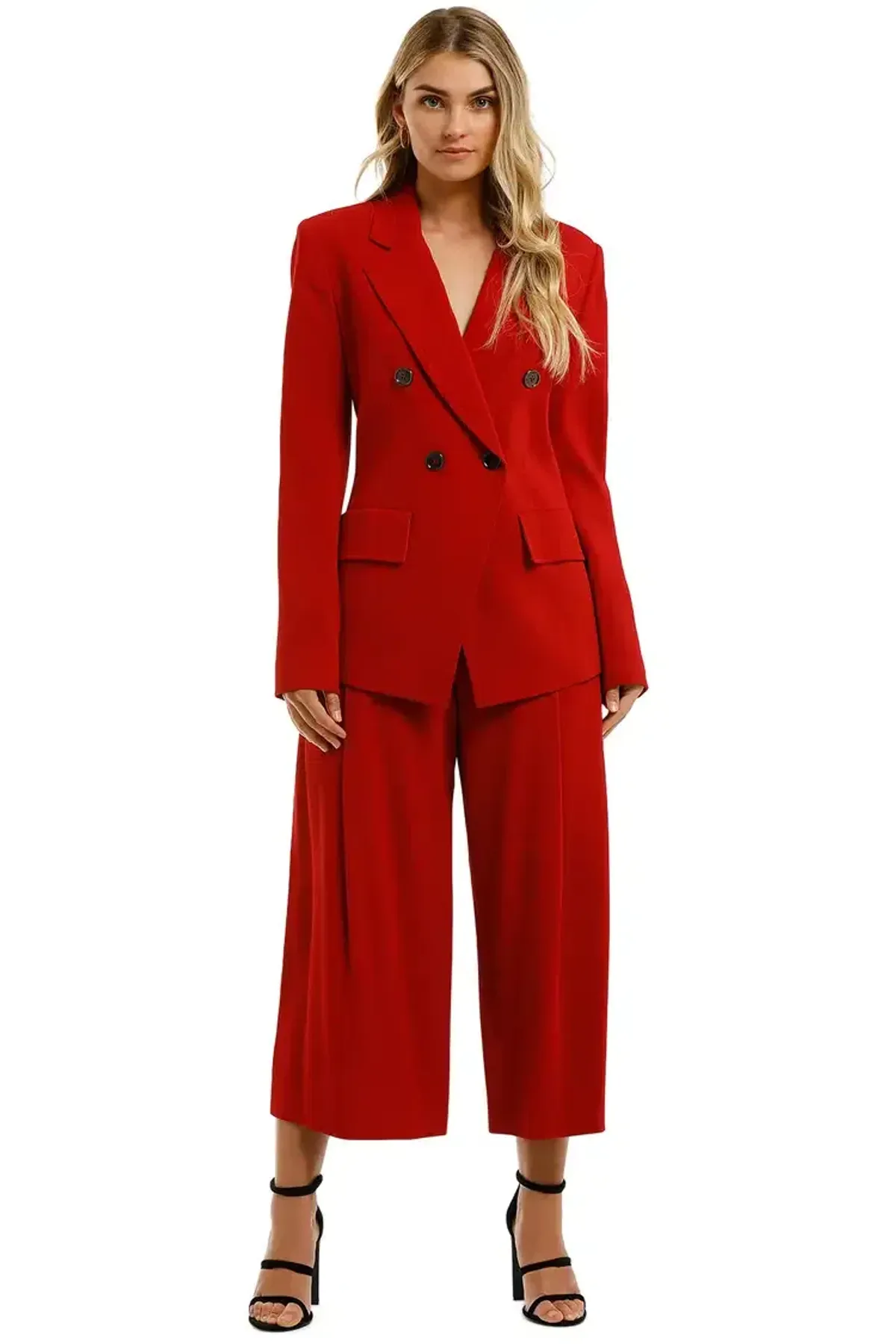 Ginger & Smart Equinox Jacket and Pant Set in Scarlet Red Size 16 - Image 4