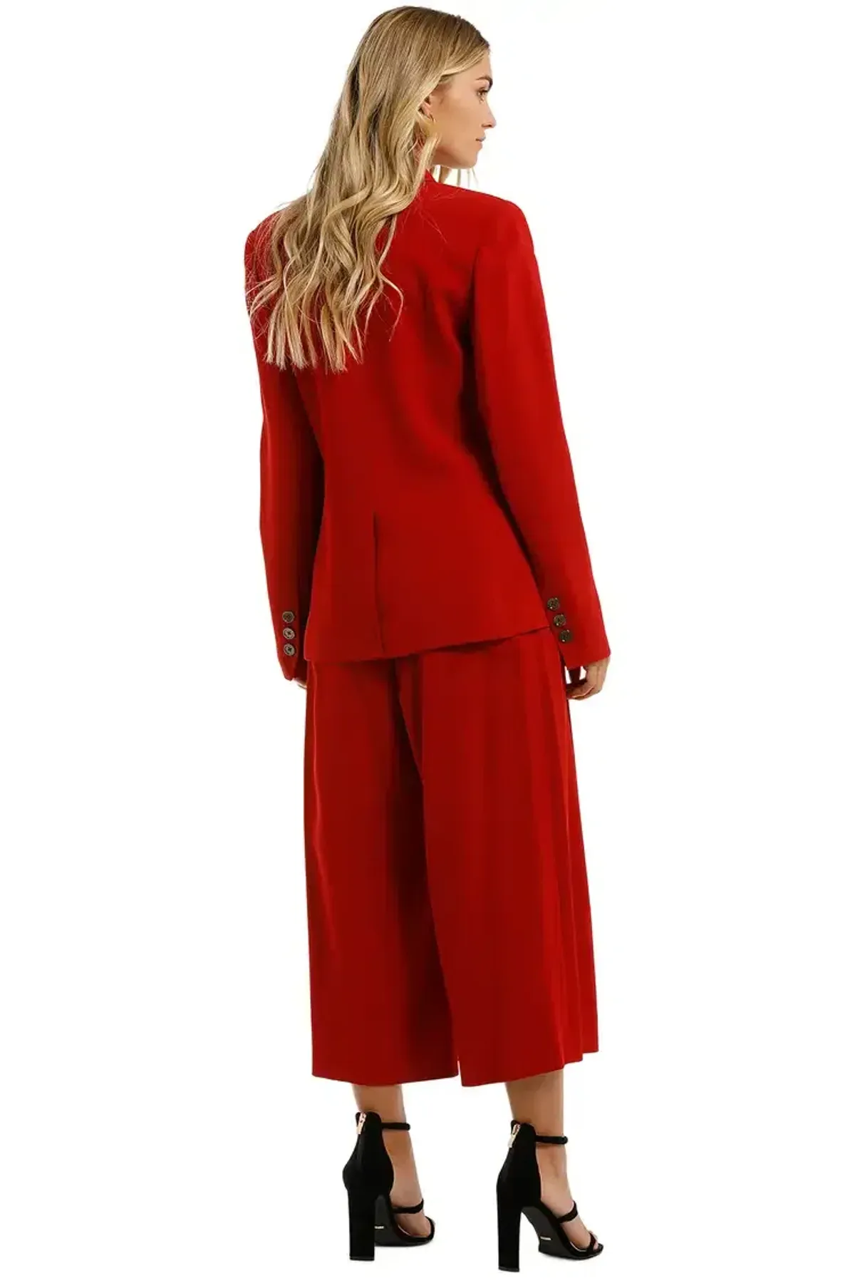Ginger & Smart Equinox Jacket and Pant Set in Scarlet Red Size 16 - Image 3