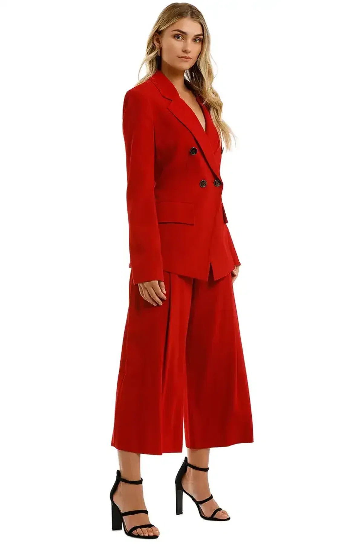 Ginger & Smart Equinox Jacket and Pant Set in Scarlet Red Size 16 - Image 2