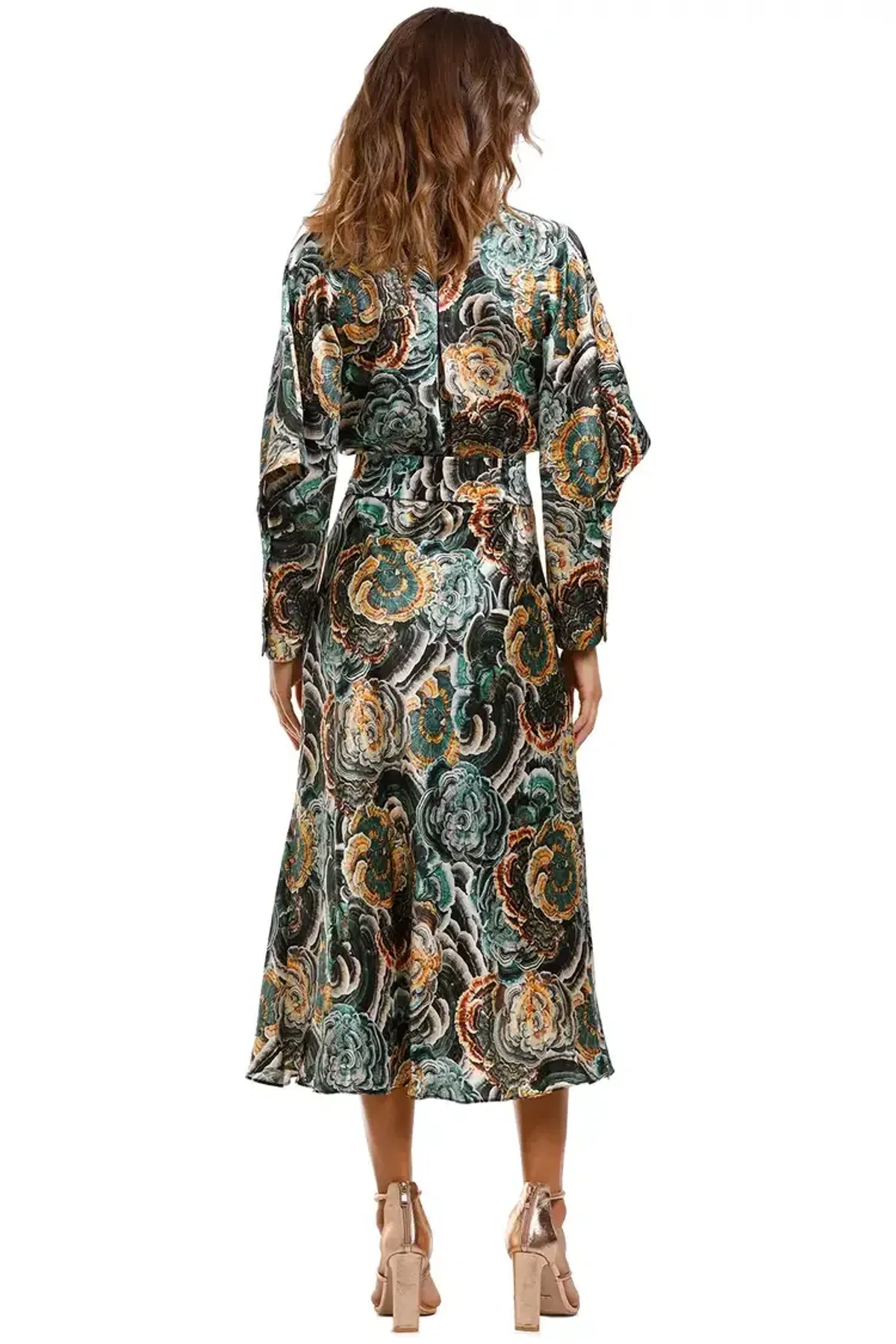 Ginger & Smart Underworld Wrap Midi Dress Floral Size 8 - Image 3