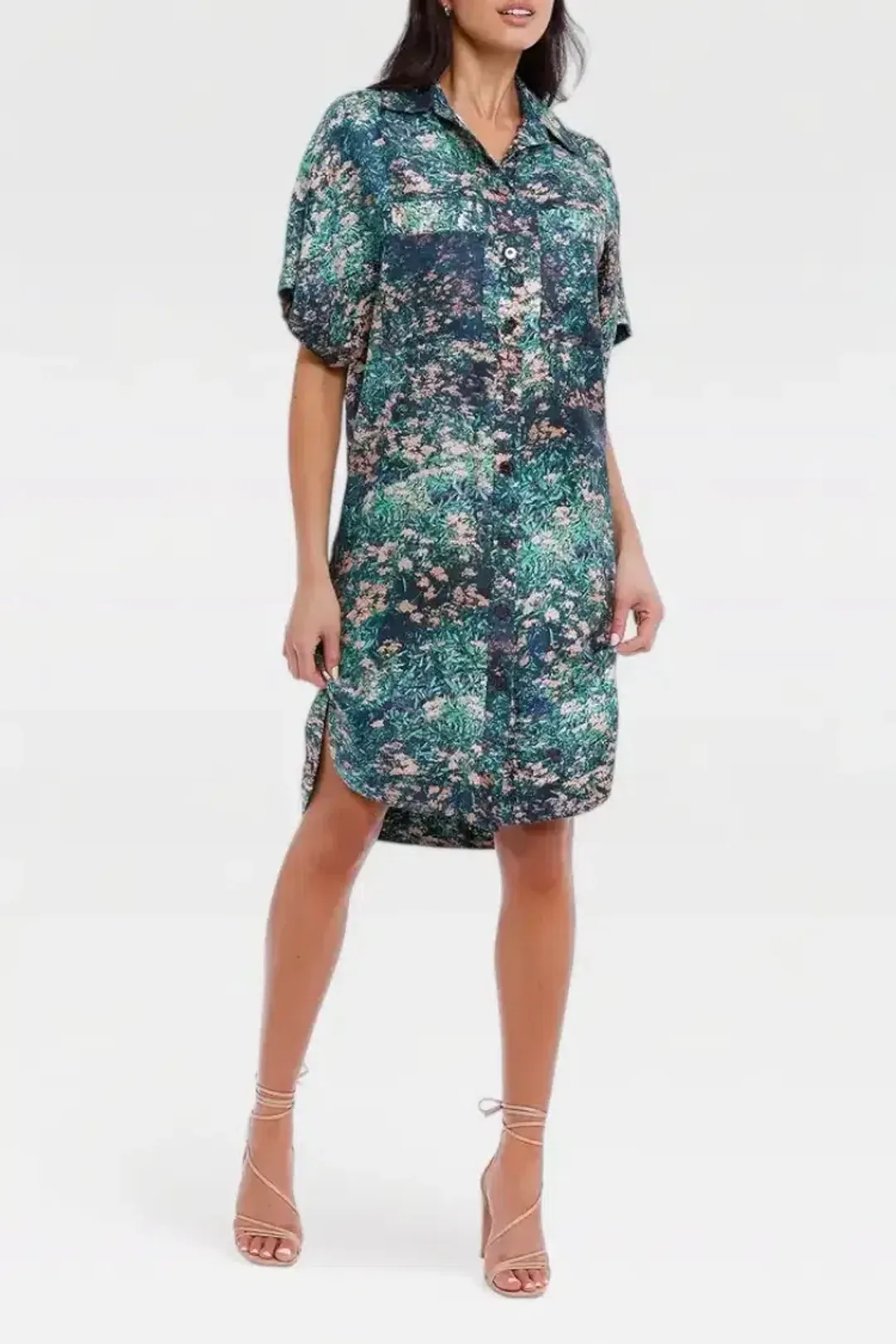 Ginger & Smart Night Grass Mini Shirt Dress Multi Size 14 for rent on The Volte - main image