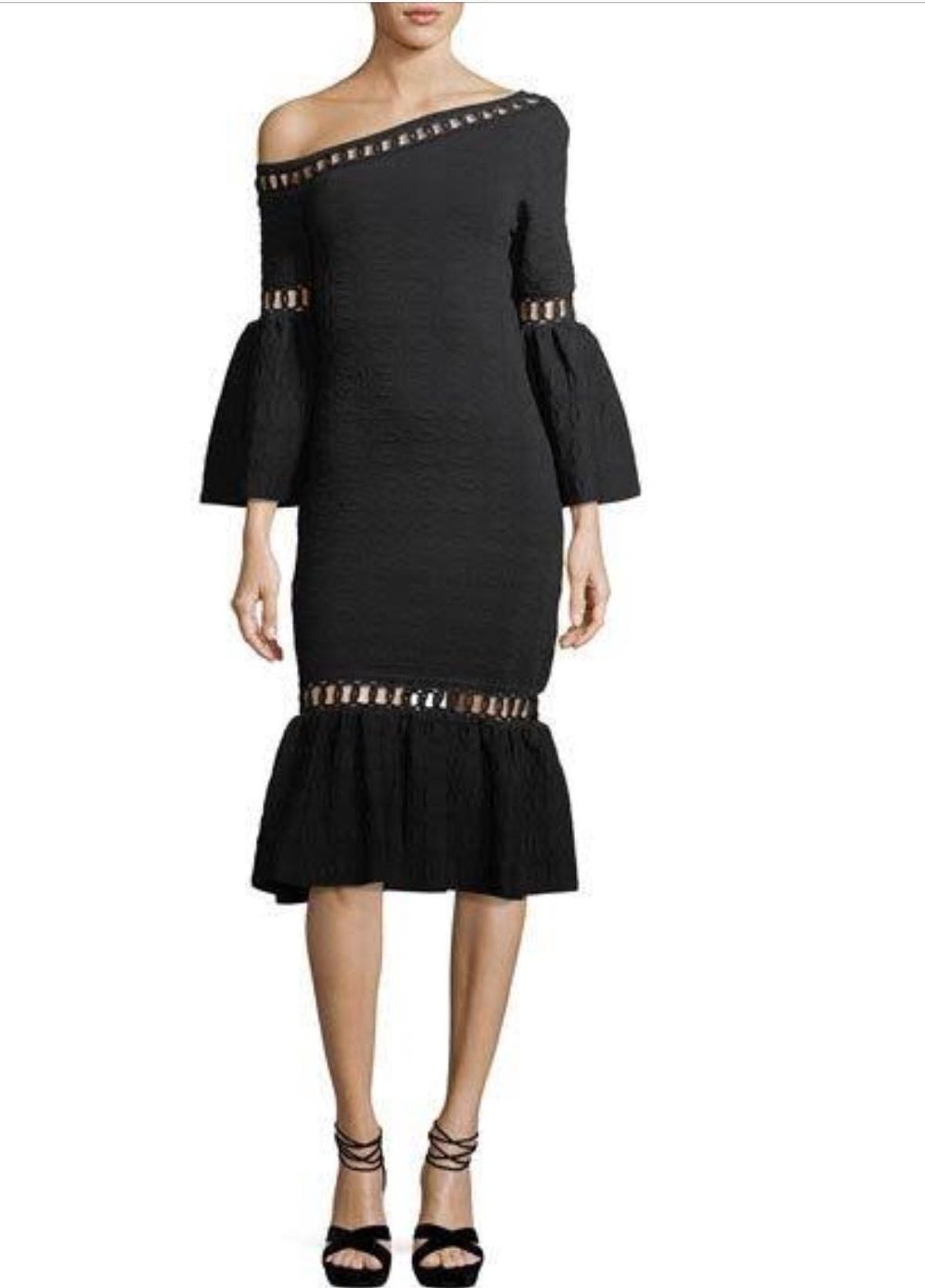 Jonathan Simkhai  Chain Link knit Fit and Flare Midi Dress - Image 1