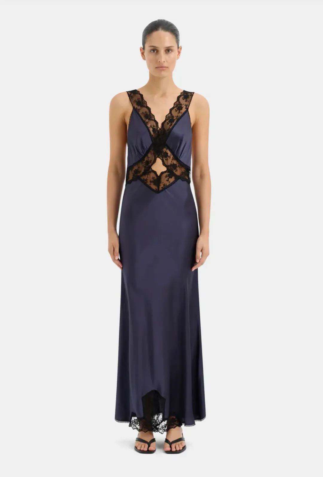 Sir the Label Aries Cut Out Gown Navy Size 3 / AU 12 for rent on The Volte - main image
