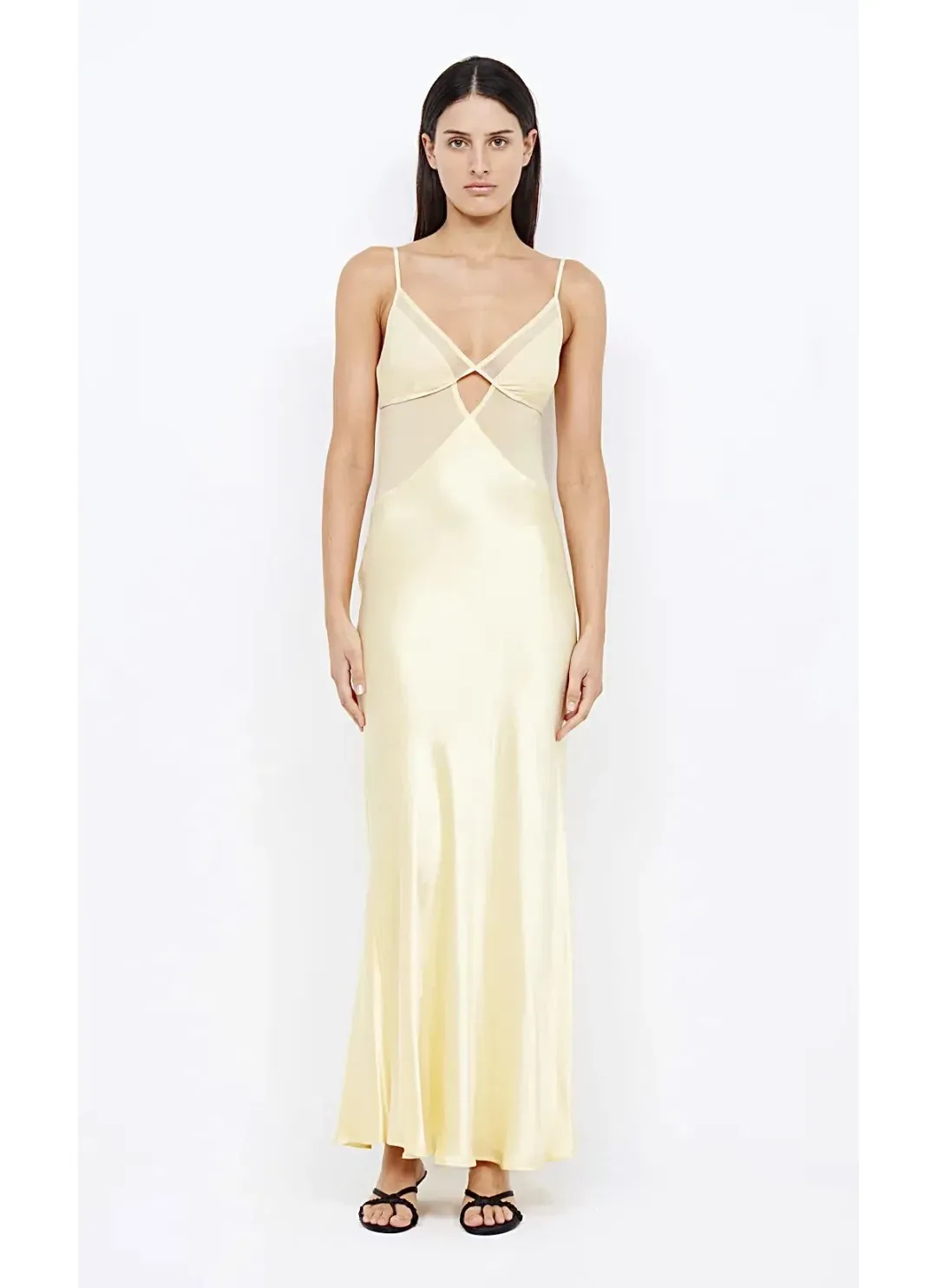 Bec & Bridge Margot V Maxi Dress in Butter Yellow Size 6  for rent on The Volte - main image