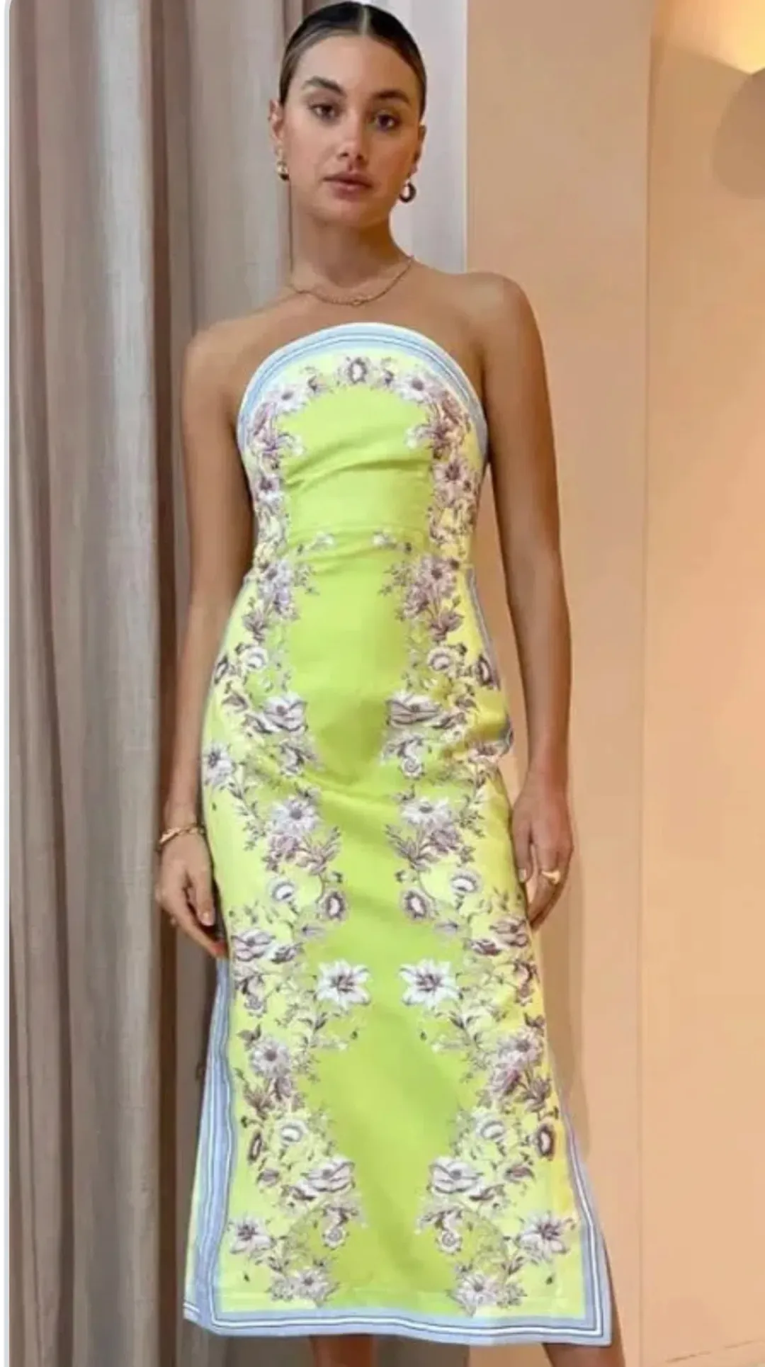 Alemais Marion bodice dress midi length  for rent on The Volte - main image