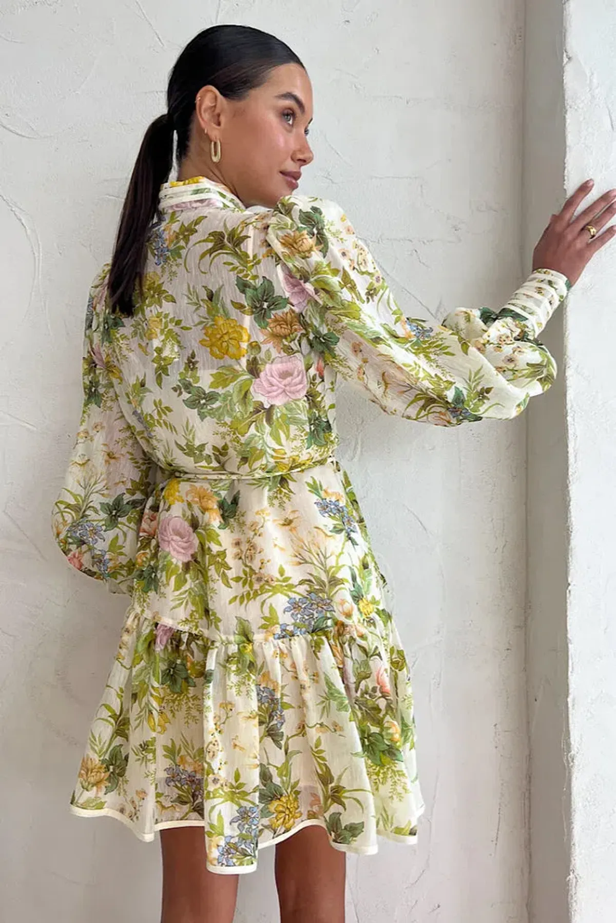 ALEMAIS Eden Mini Dress Floral Size 8 - Image 3