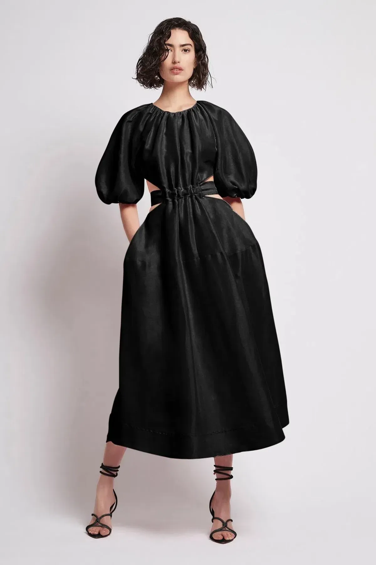 Aje Mimosa Cut Out Midi Dress Black Size 10 - Image 2